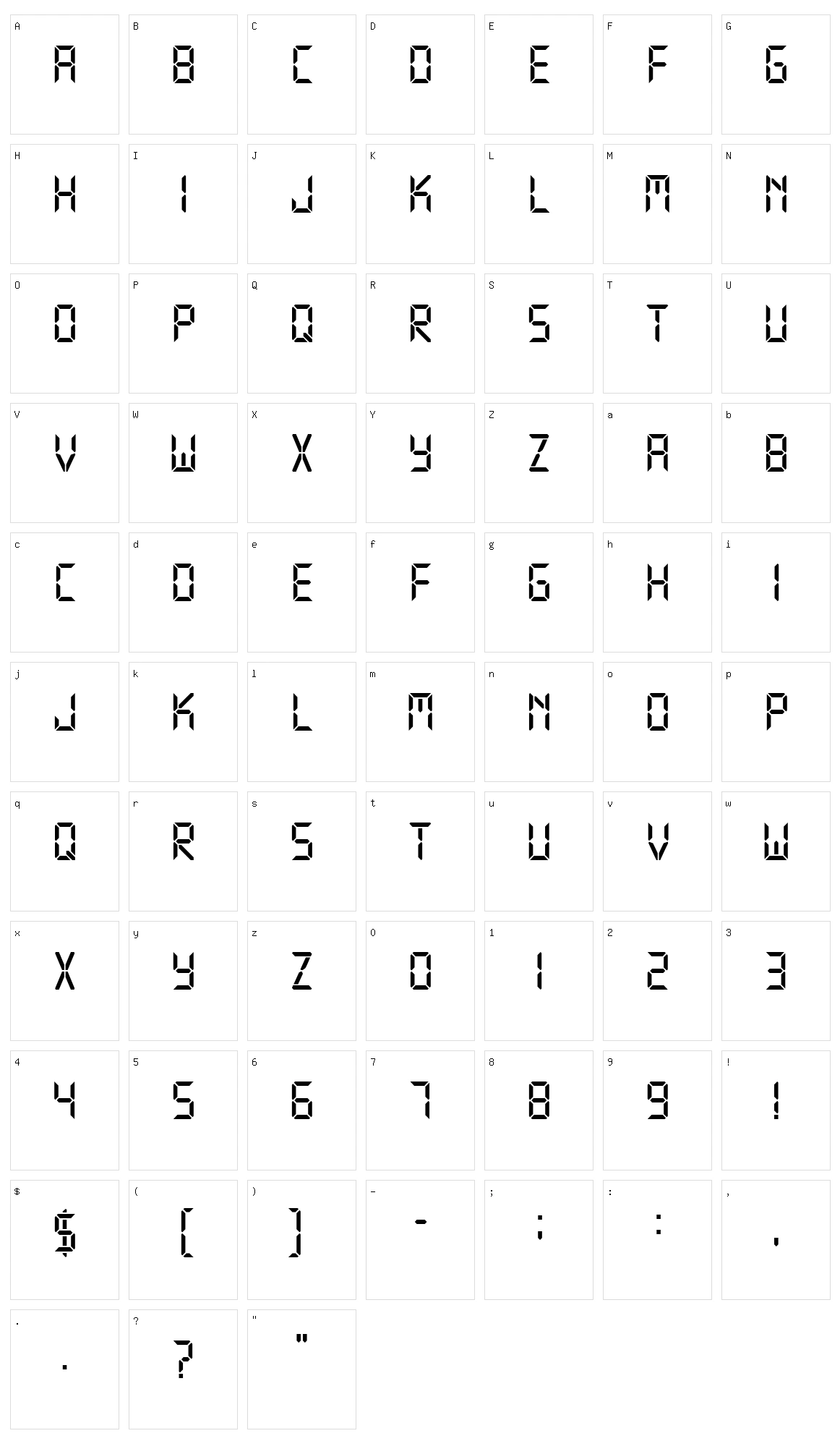 Technology Character Set