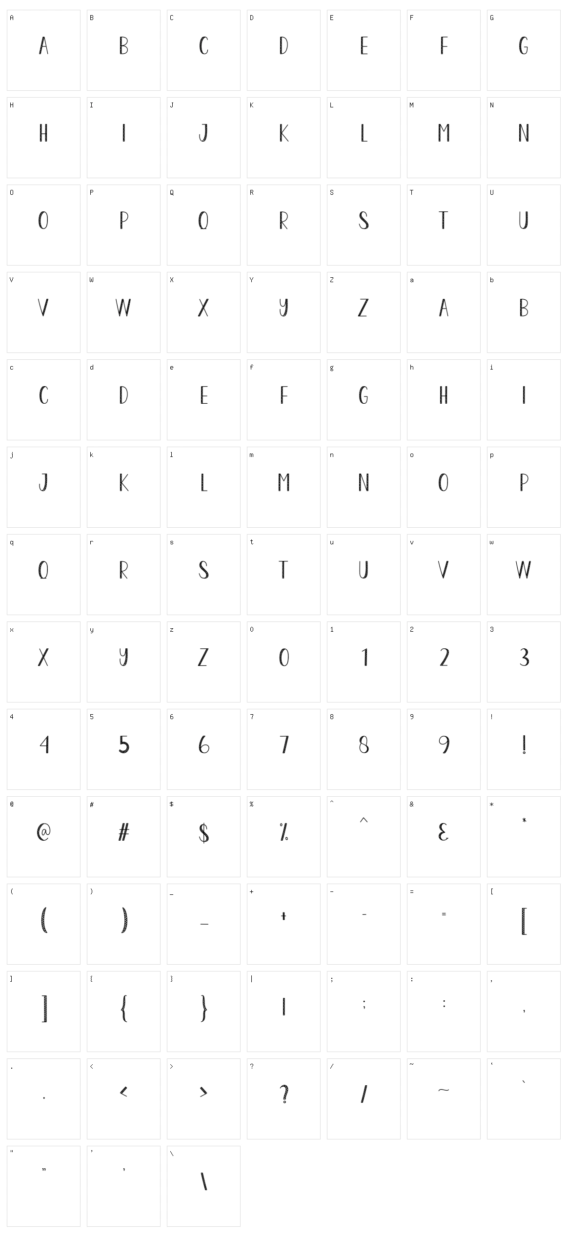 Fencing Character Set