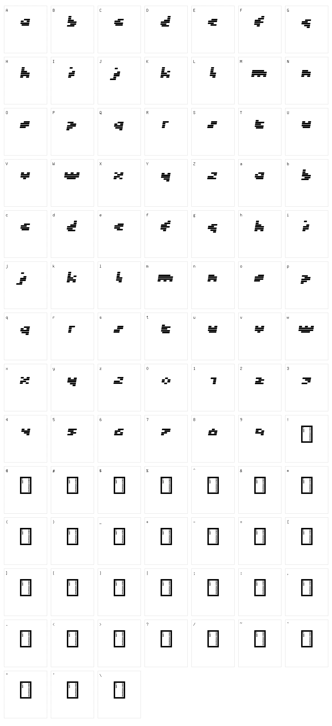 Token Character Set