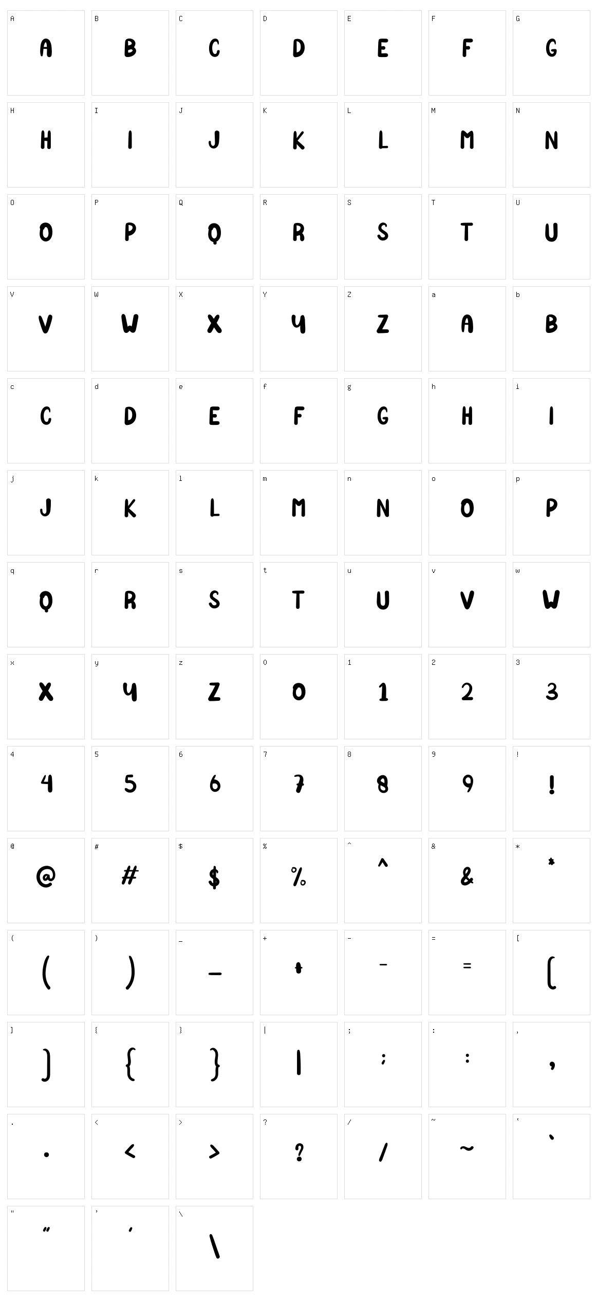 Bold Link Character Set