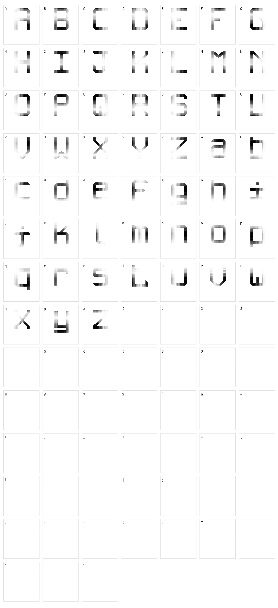 Tripleled ST Character Set
