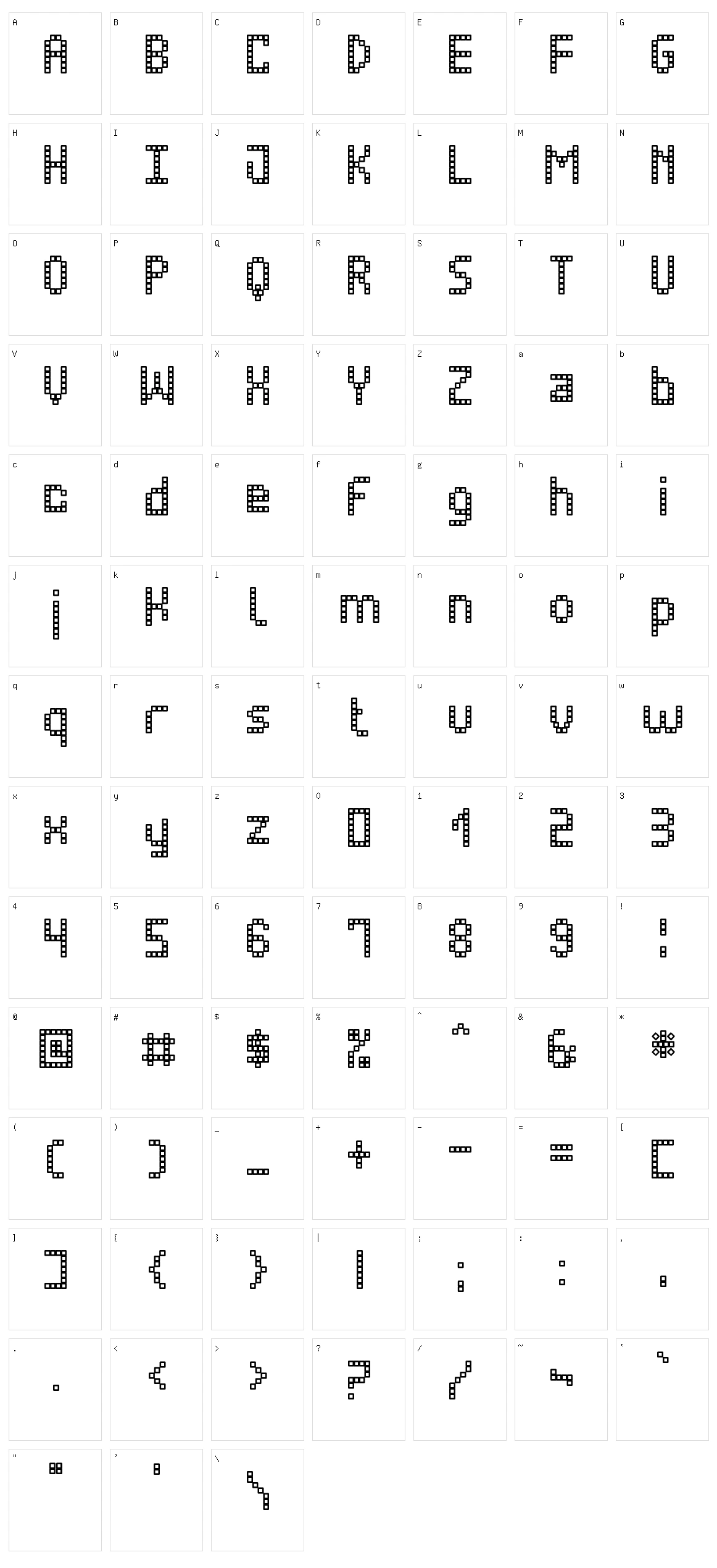 UltraLED St Character Set