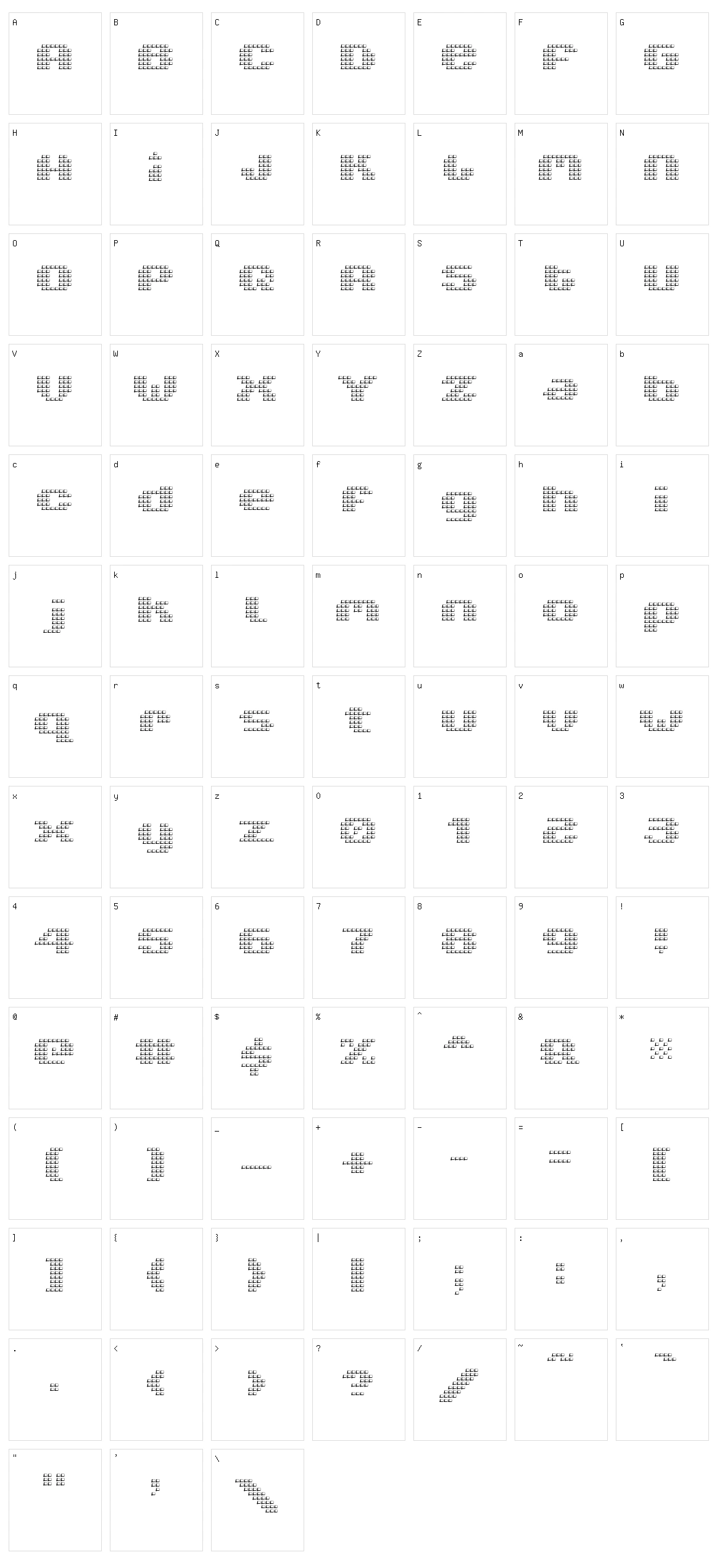 V5 Xtender Loin Character Set