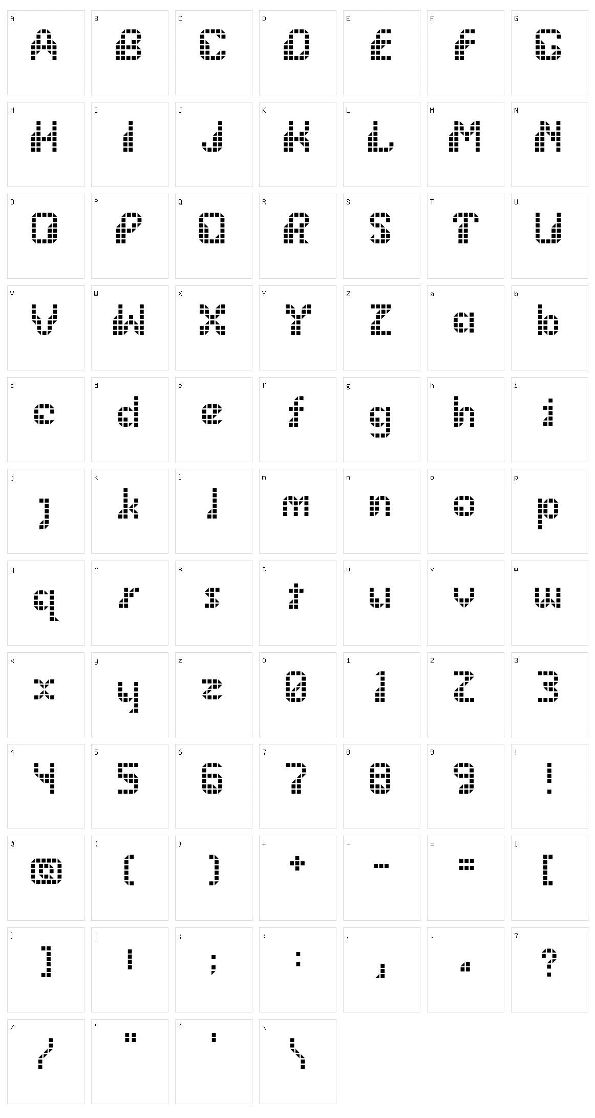 Wargames Character Set