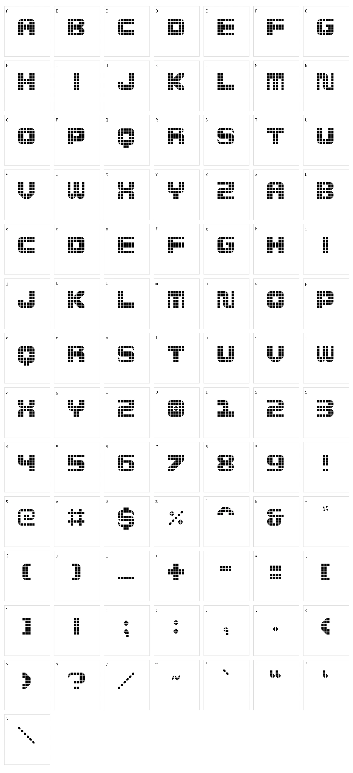 Wi 5Med Grid Character Set