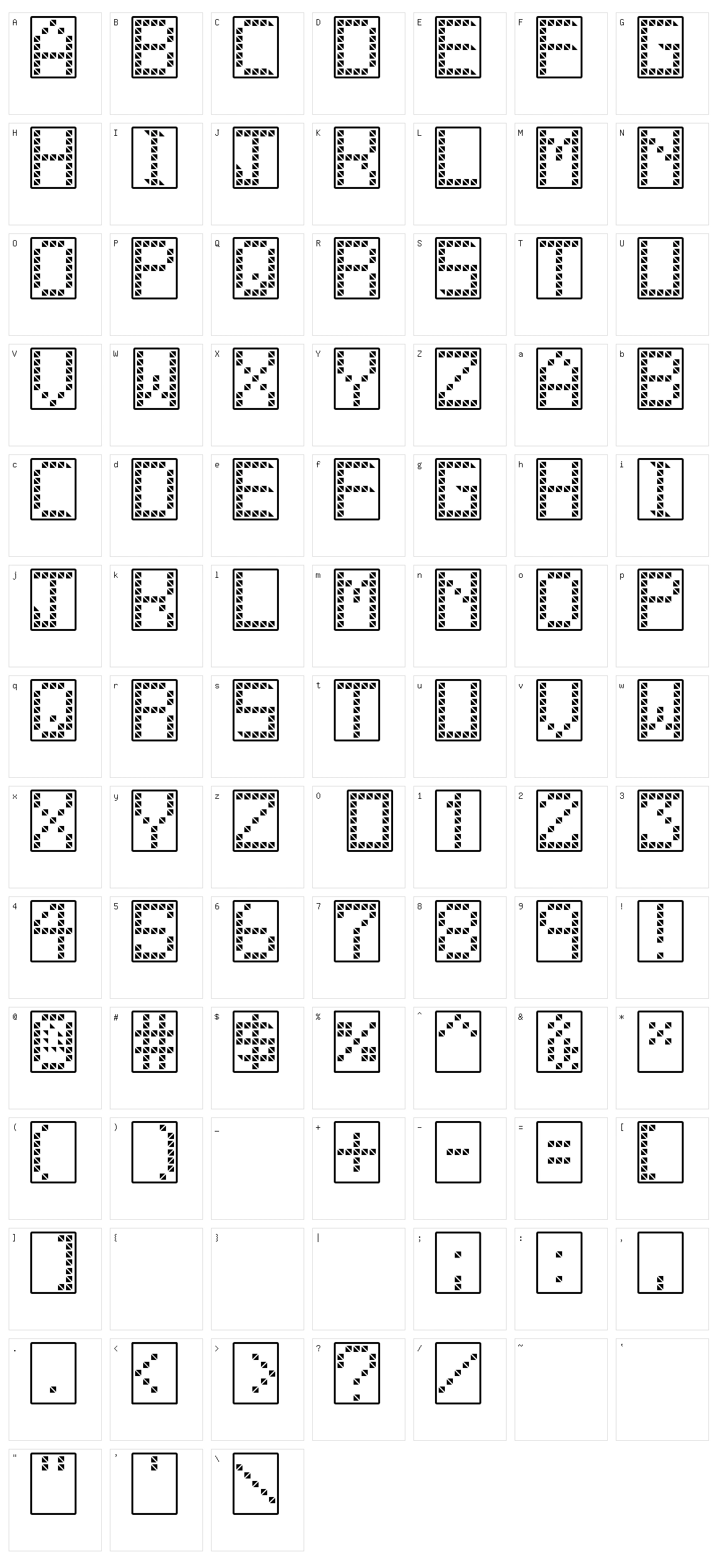 11 Vator TFB Character Set