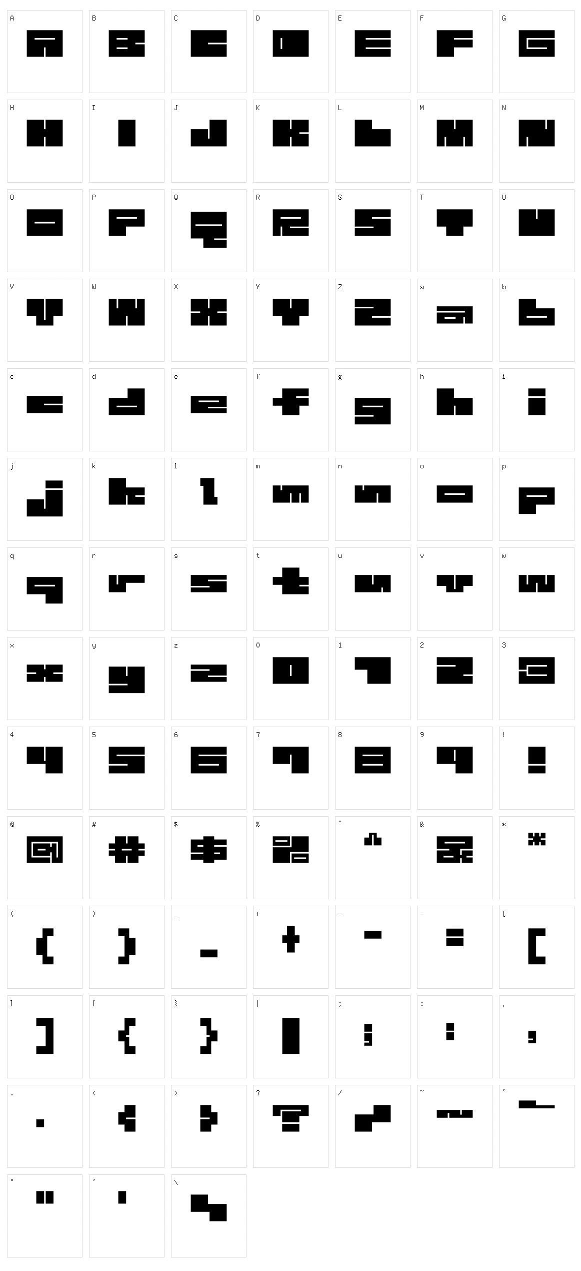 1B Maze Character Set