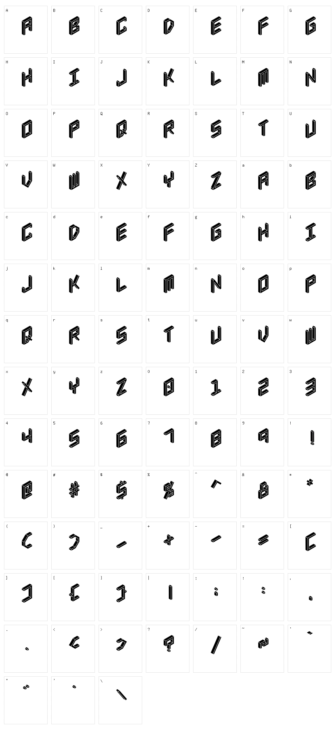 3D Isometric Character Set