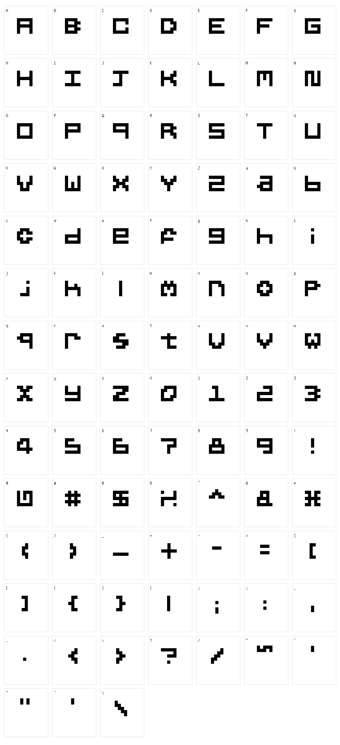 5peero Character Set