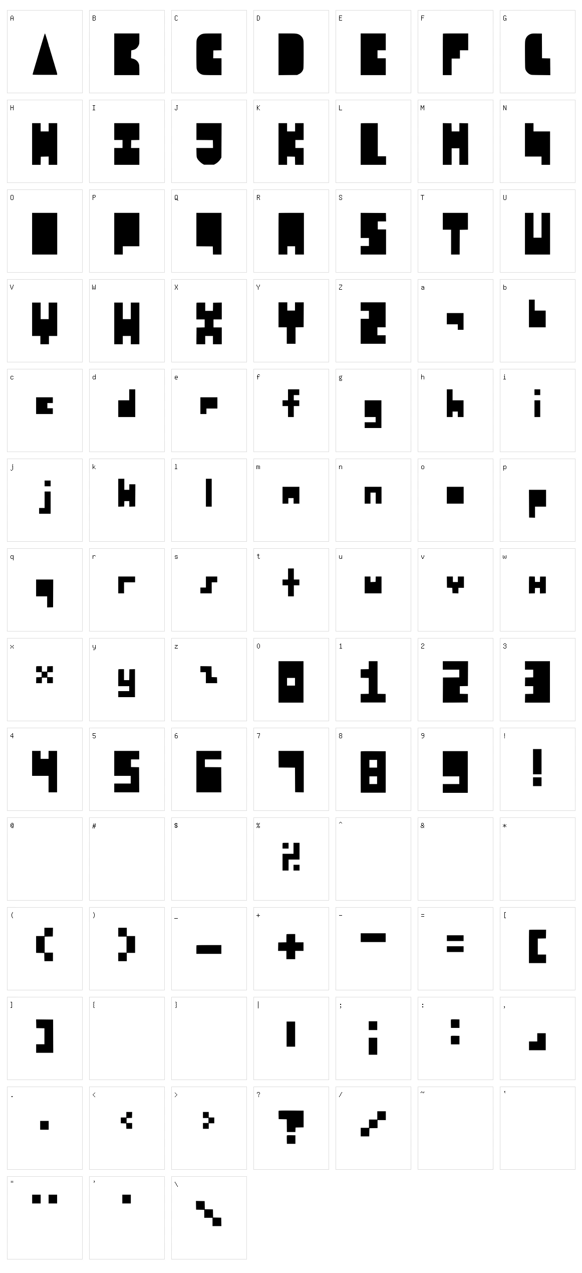 8-bit Block Party Character Set