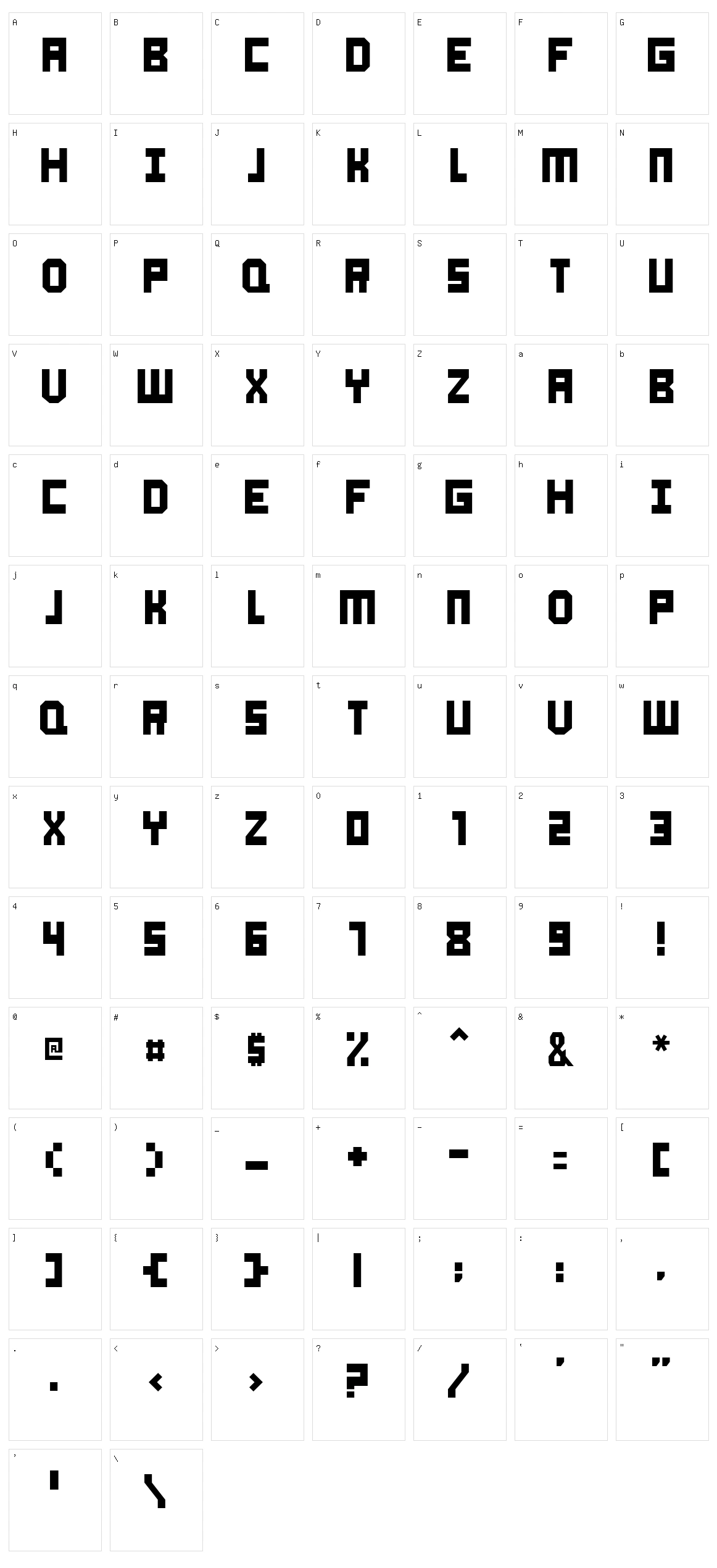 A Okay Character Set