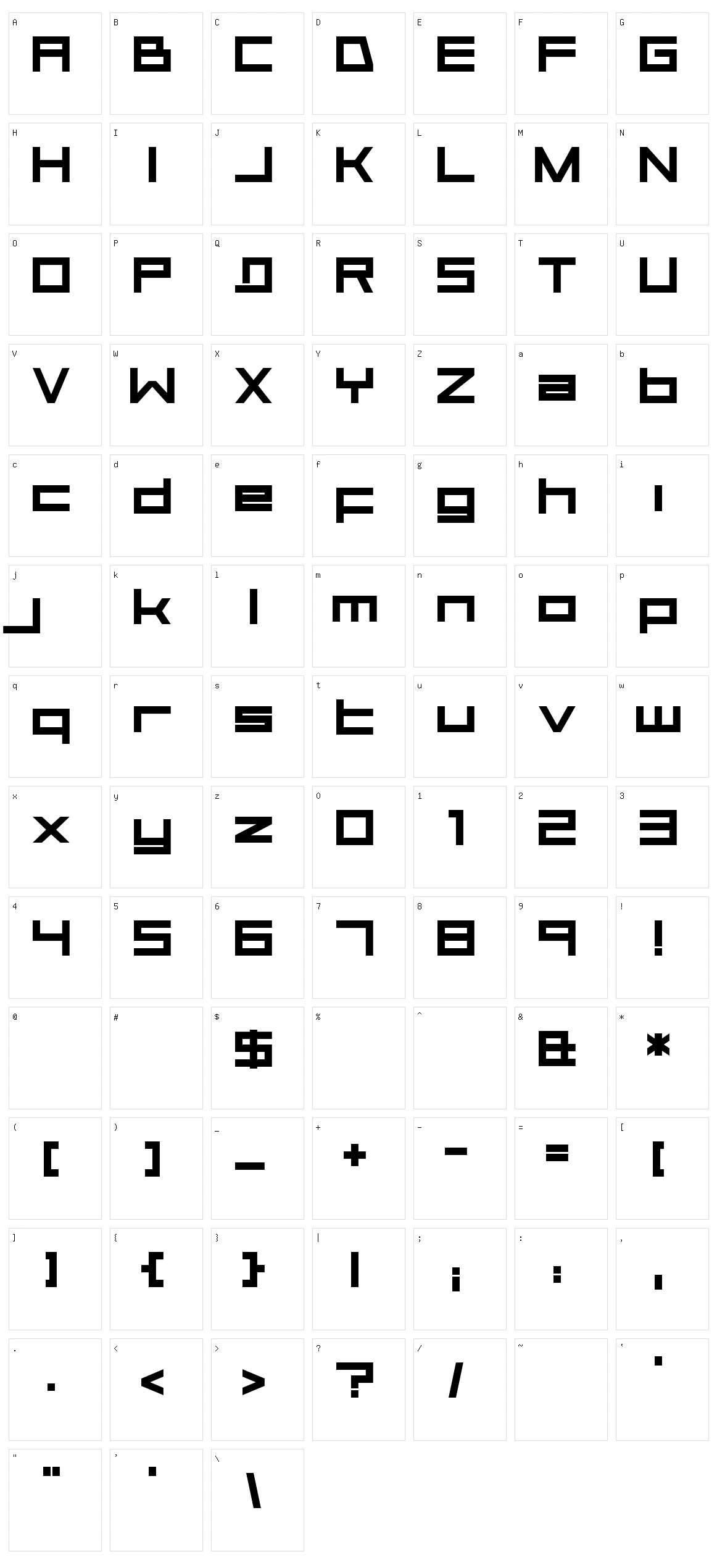 Aerial Character Set