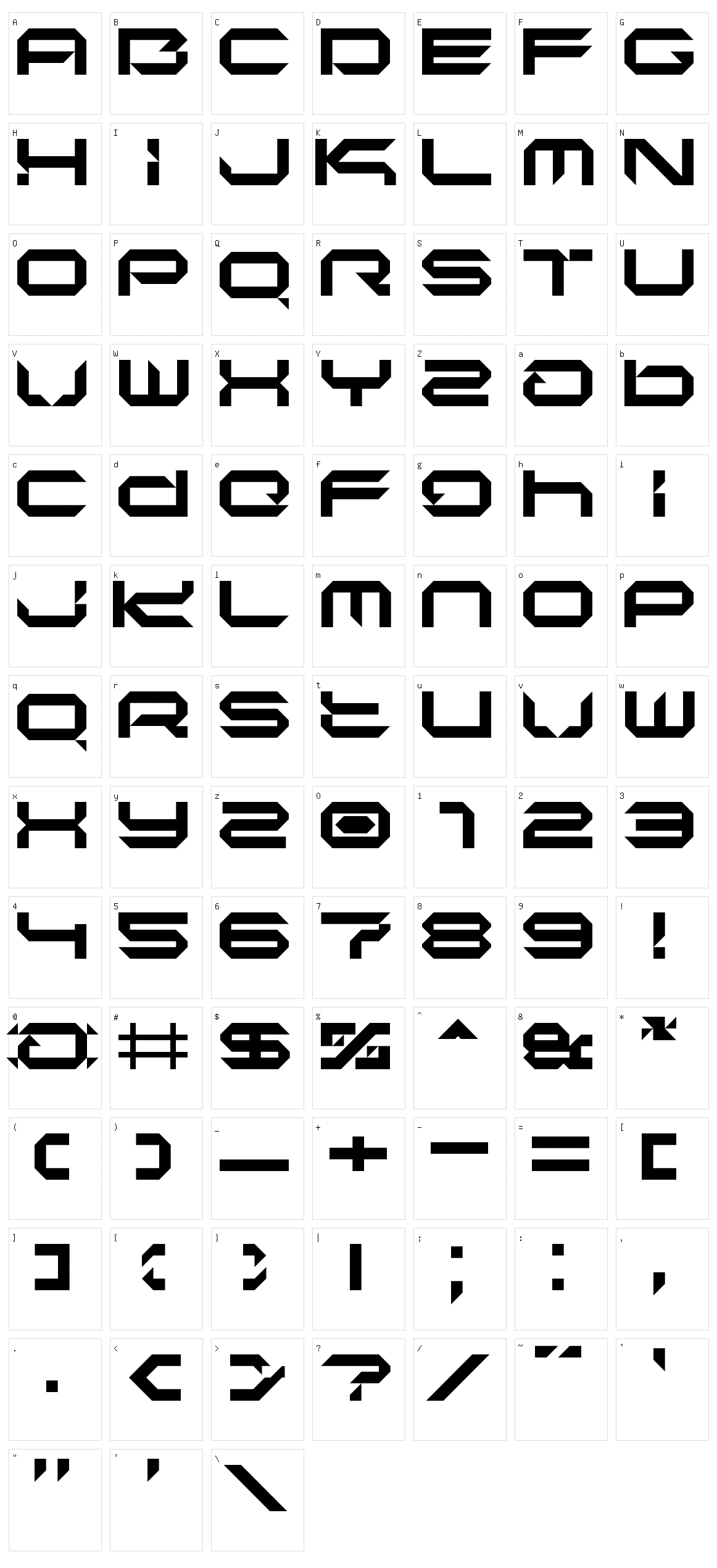 Affection LDR Character Set