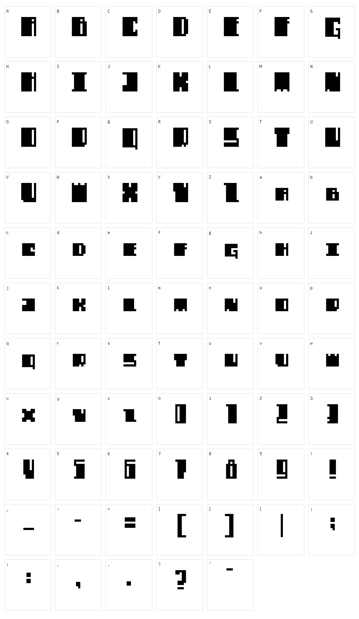 Alachua Character Set