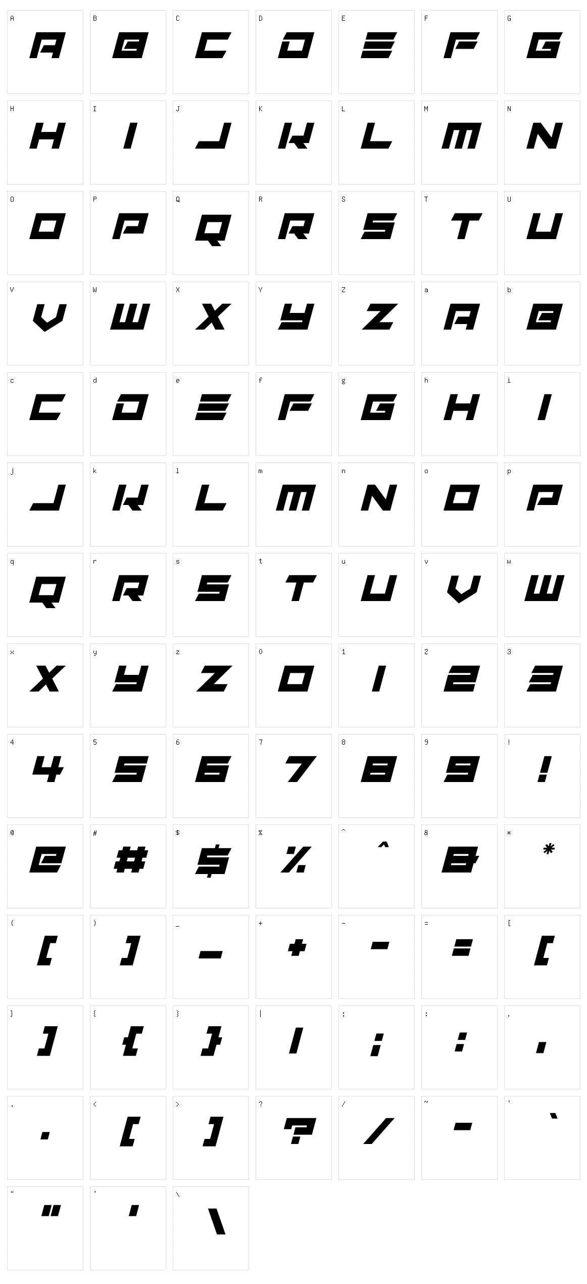 Alien Remix Character Set