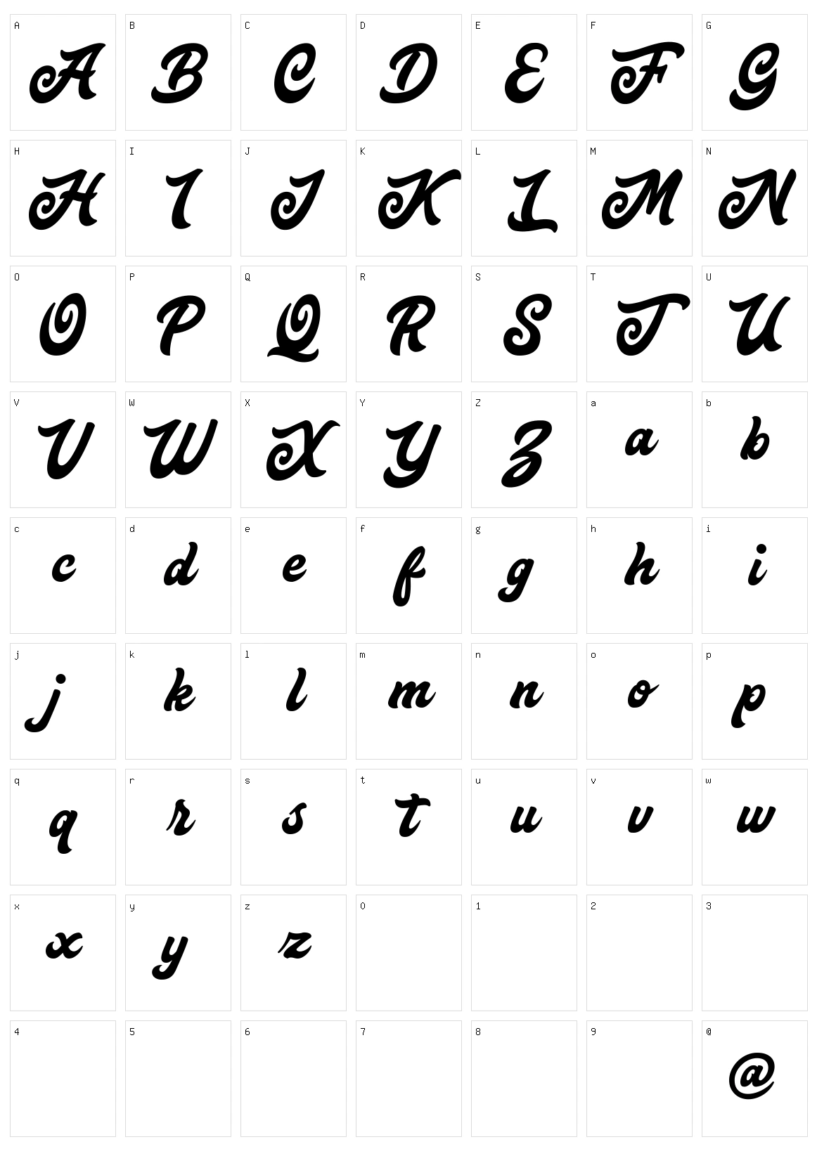 Mattoa Character Set