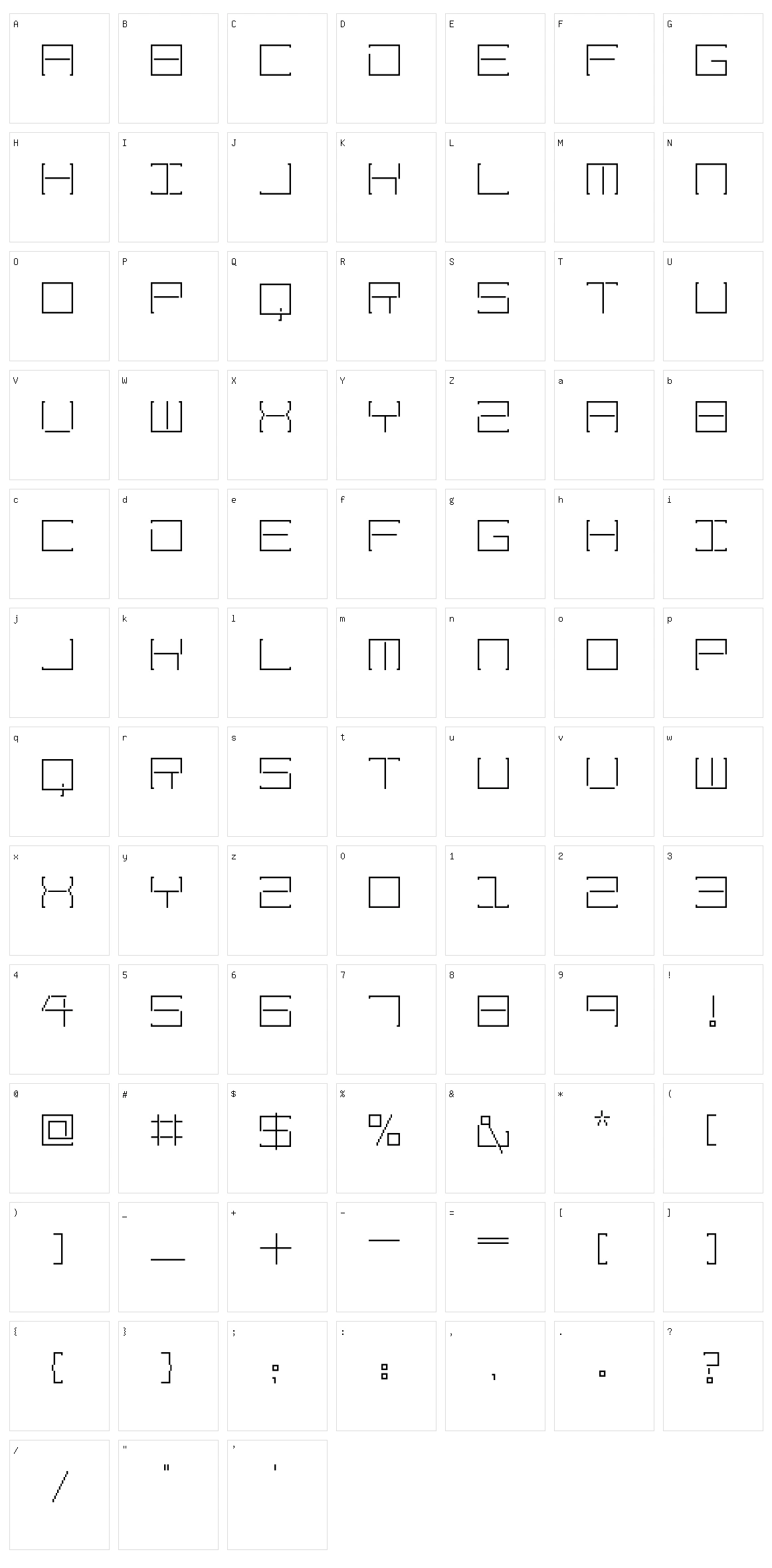 Amaya Technical Character Set
