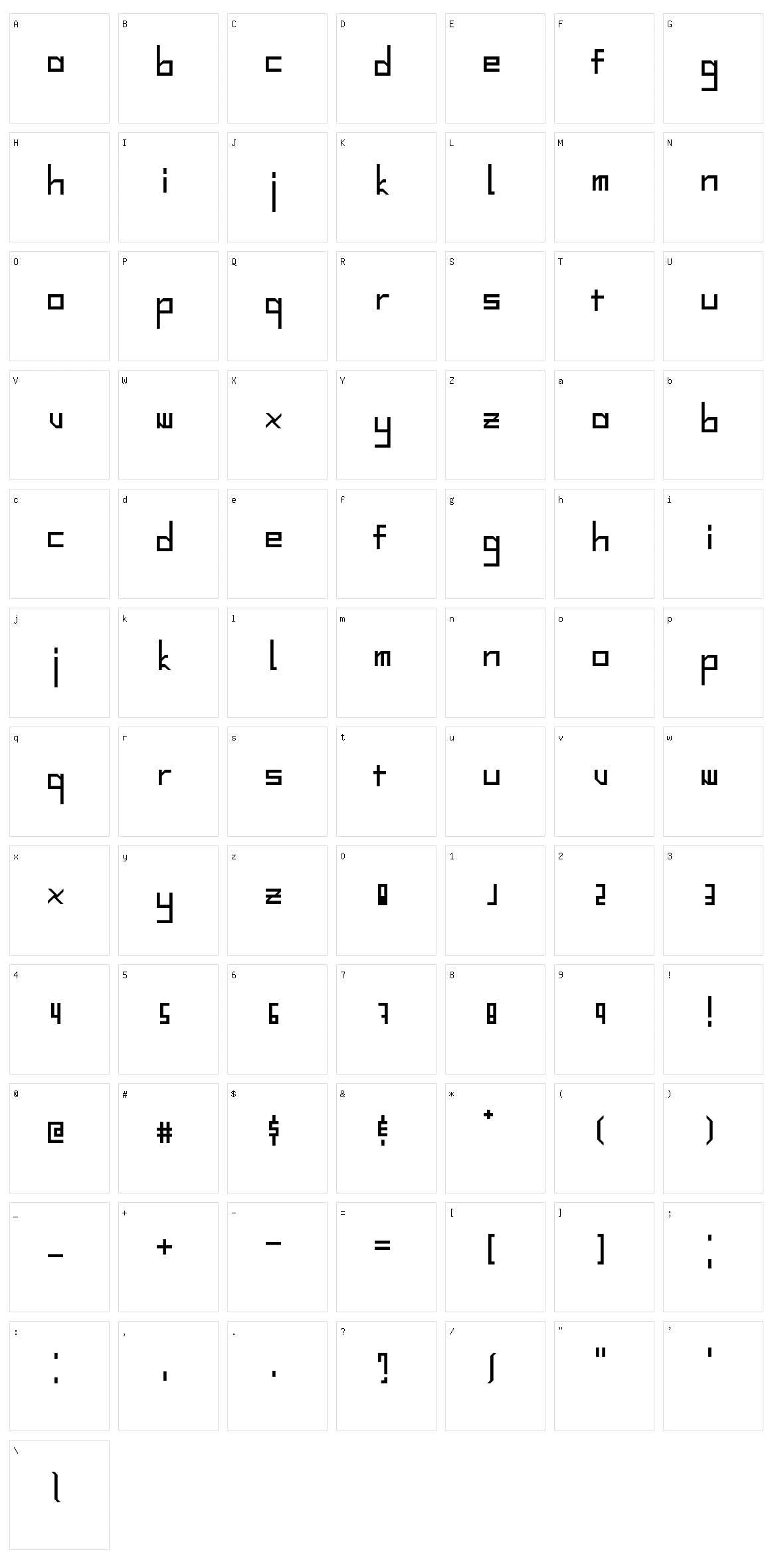 Anchorage Character Set