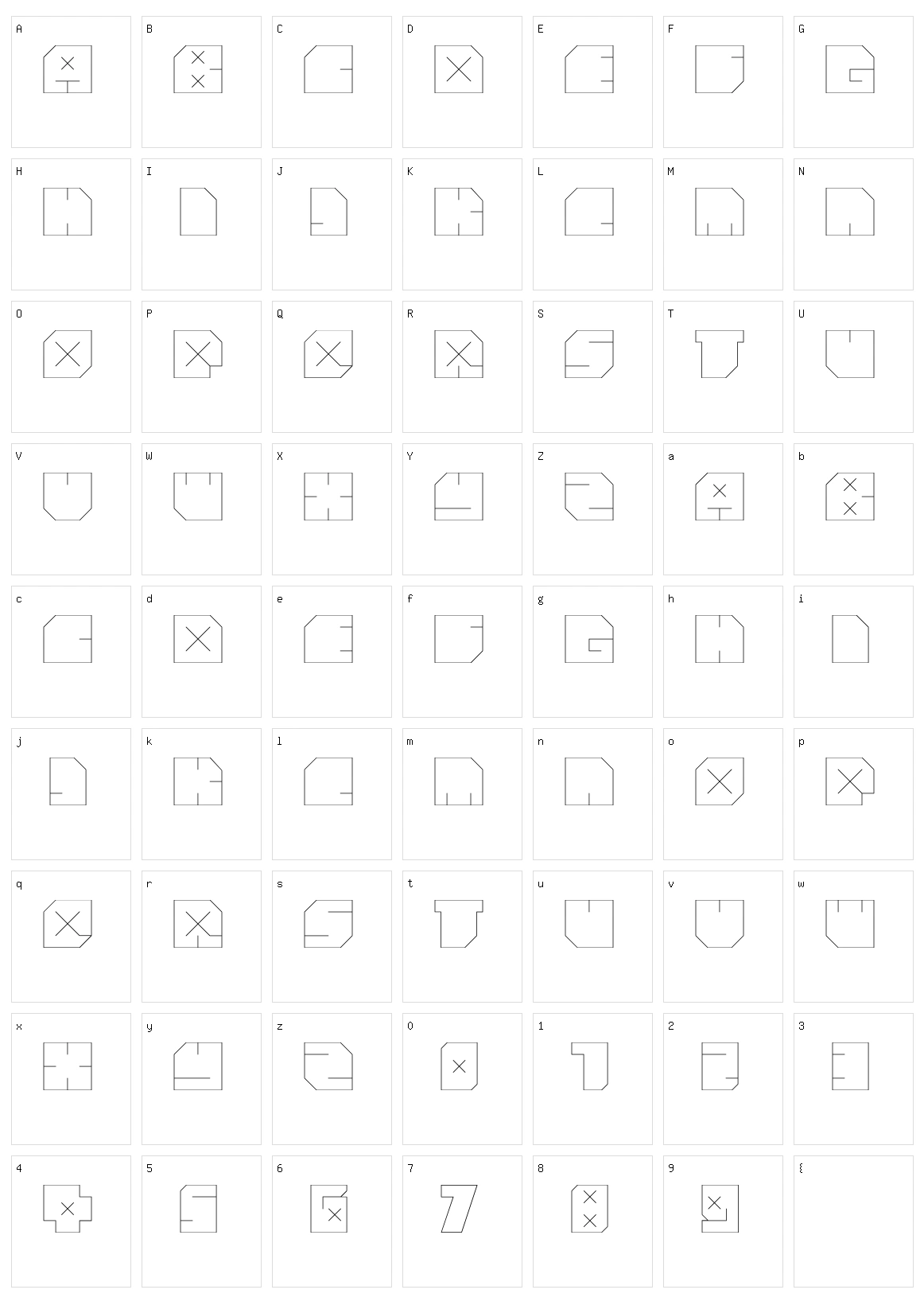 Andrefist Character Set