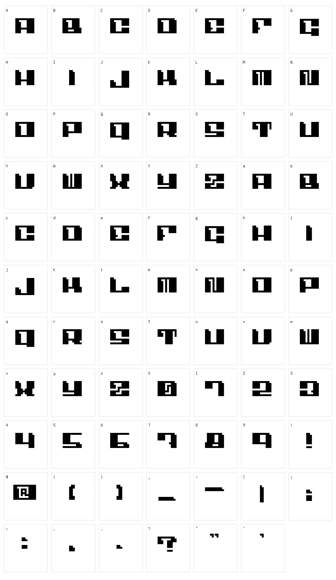 Angulo Character Set