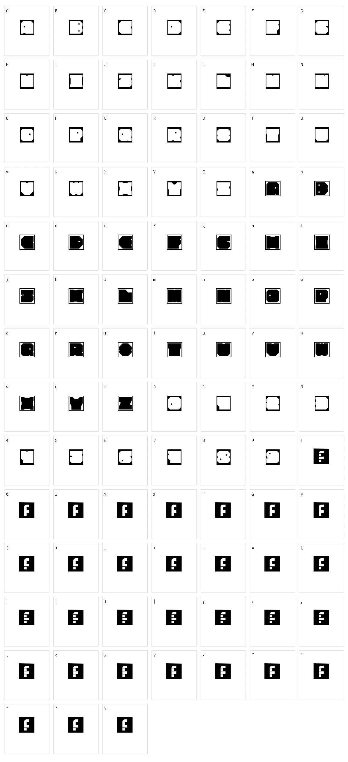 Anti-Biased Character Set