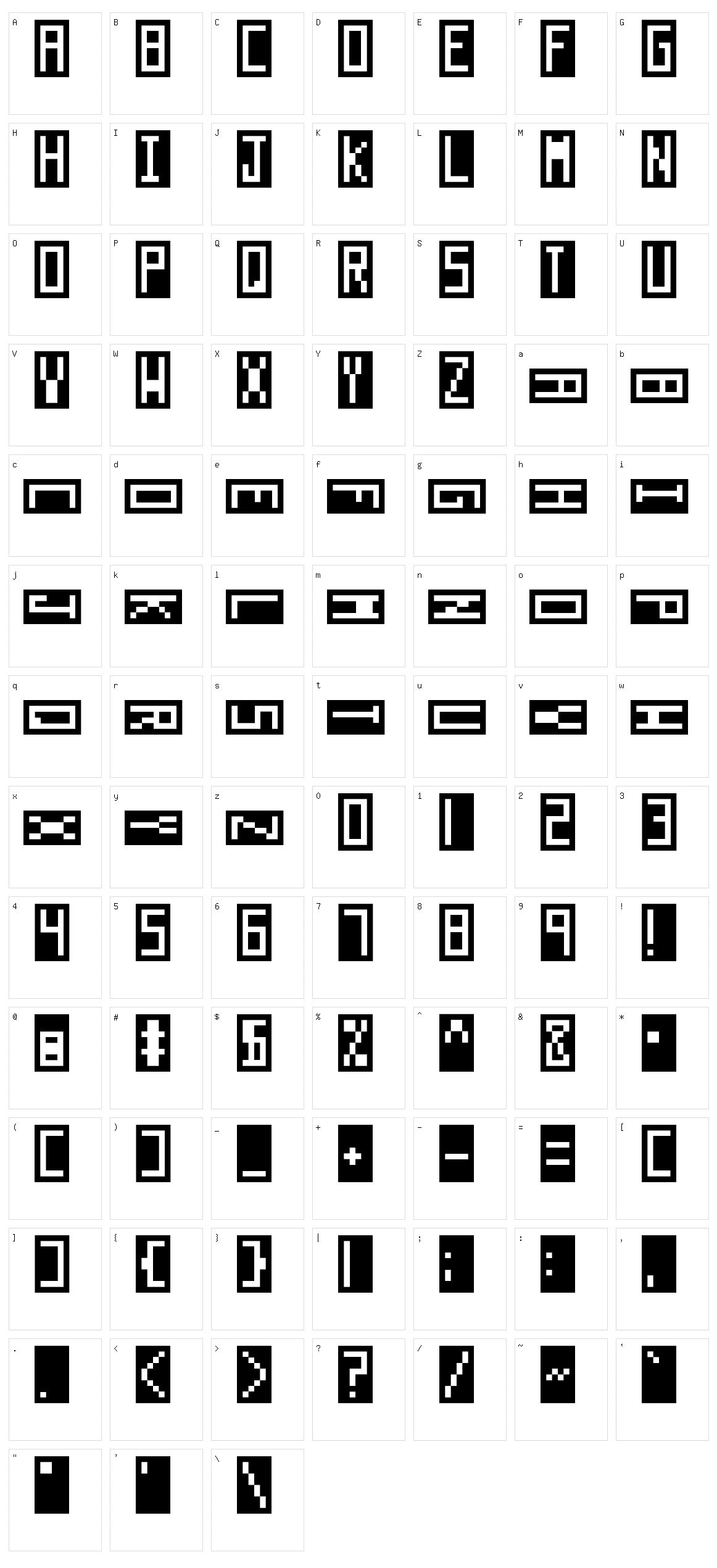 Anti-Digital Character Set