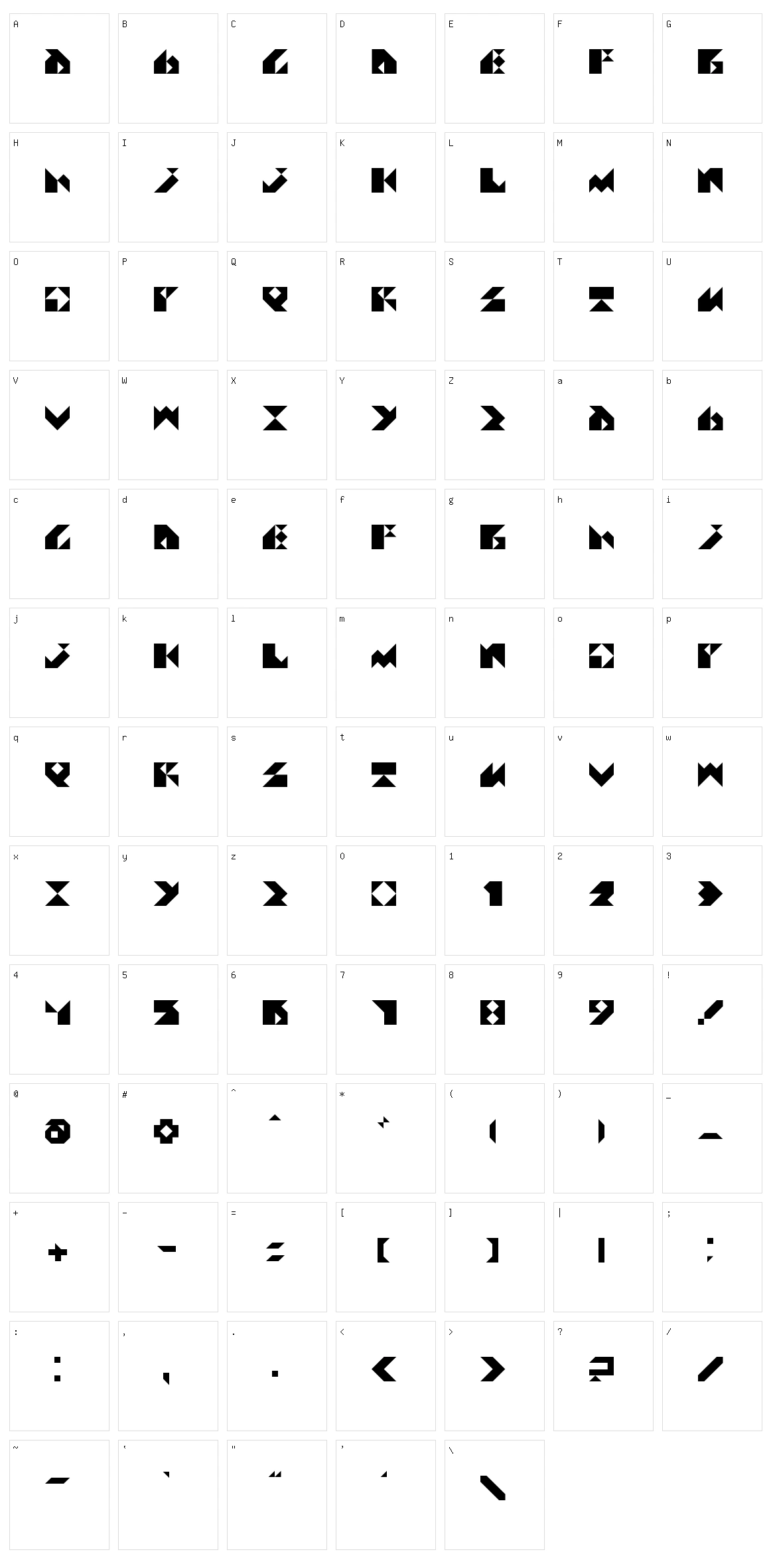 AS SQ Character Set