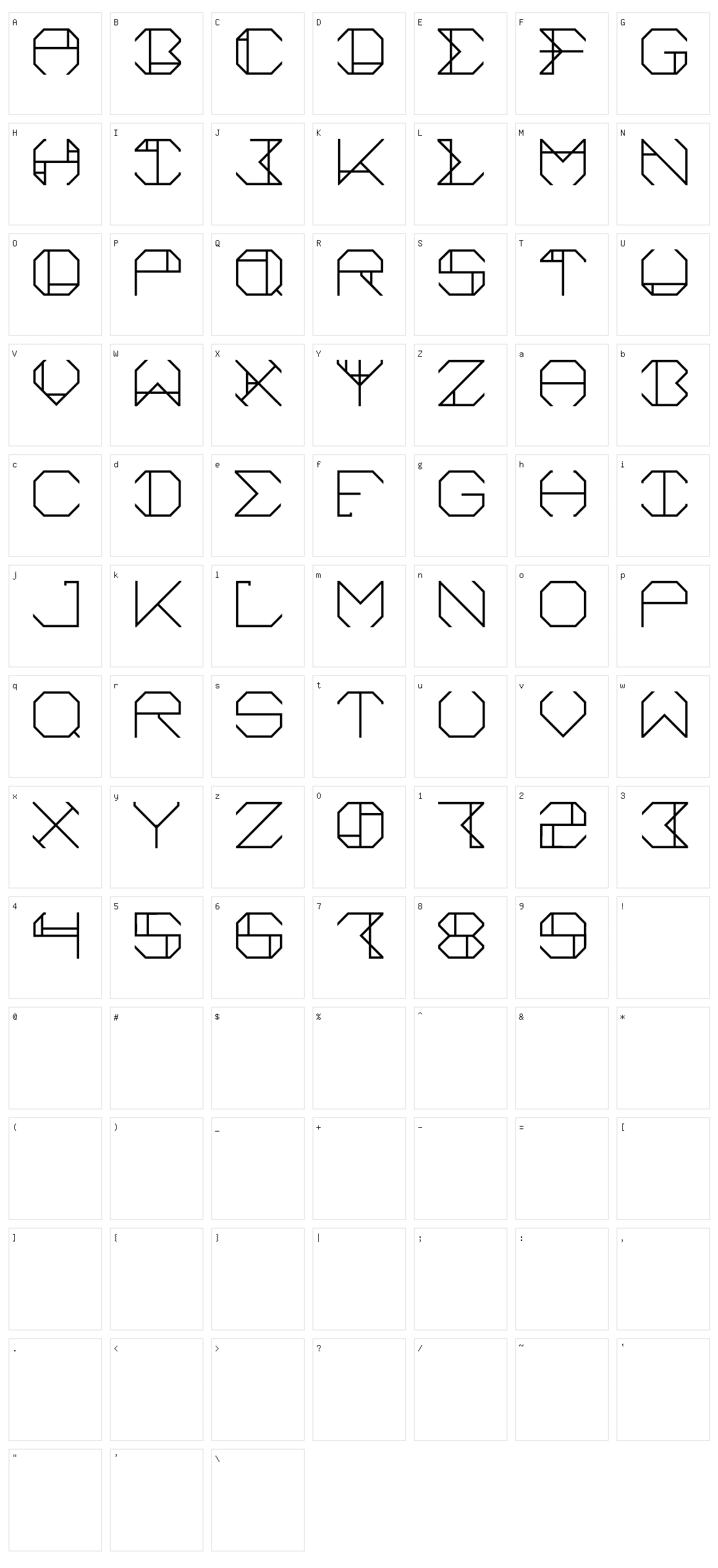 Aurora Character Set