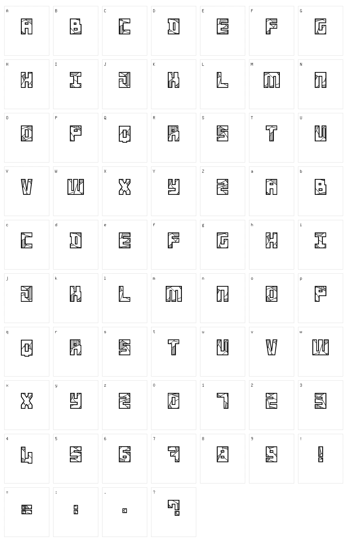 Basscrw Character Set