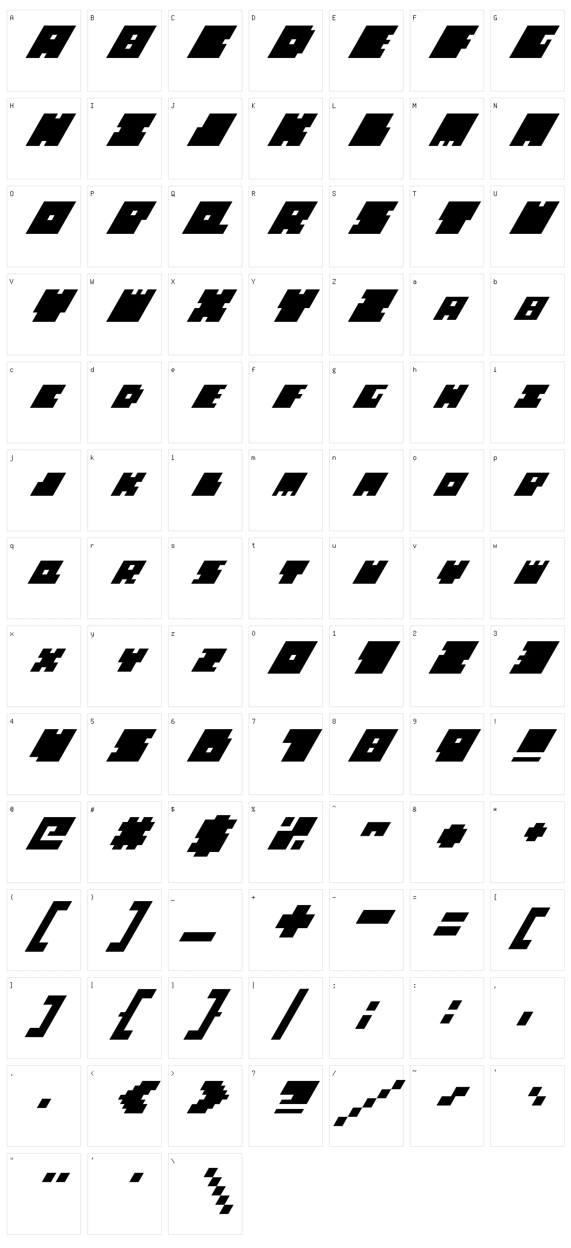 Big Bad Blocks Character Set