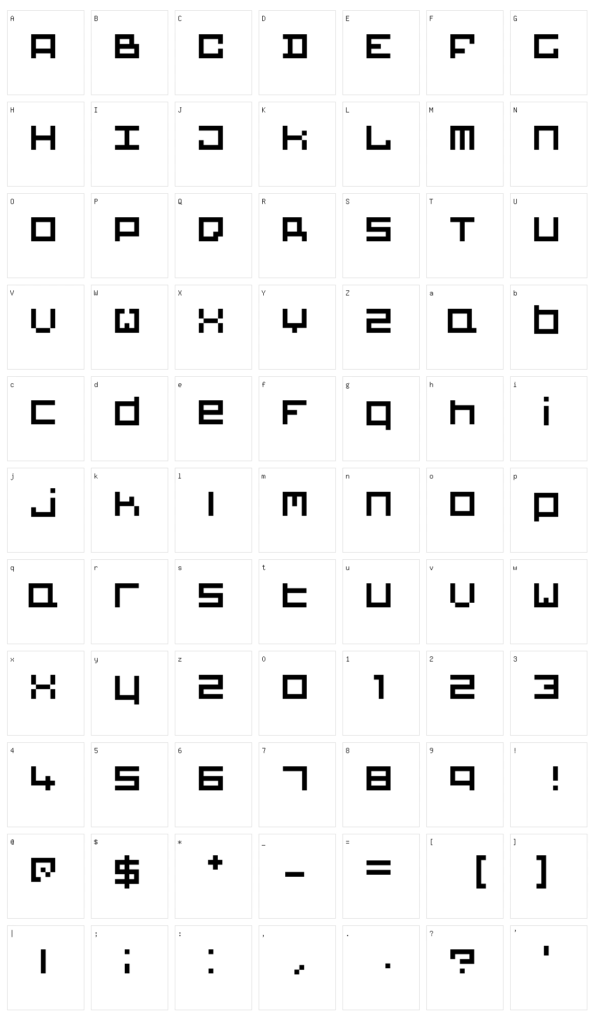 Big Blocks Character Set