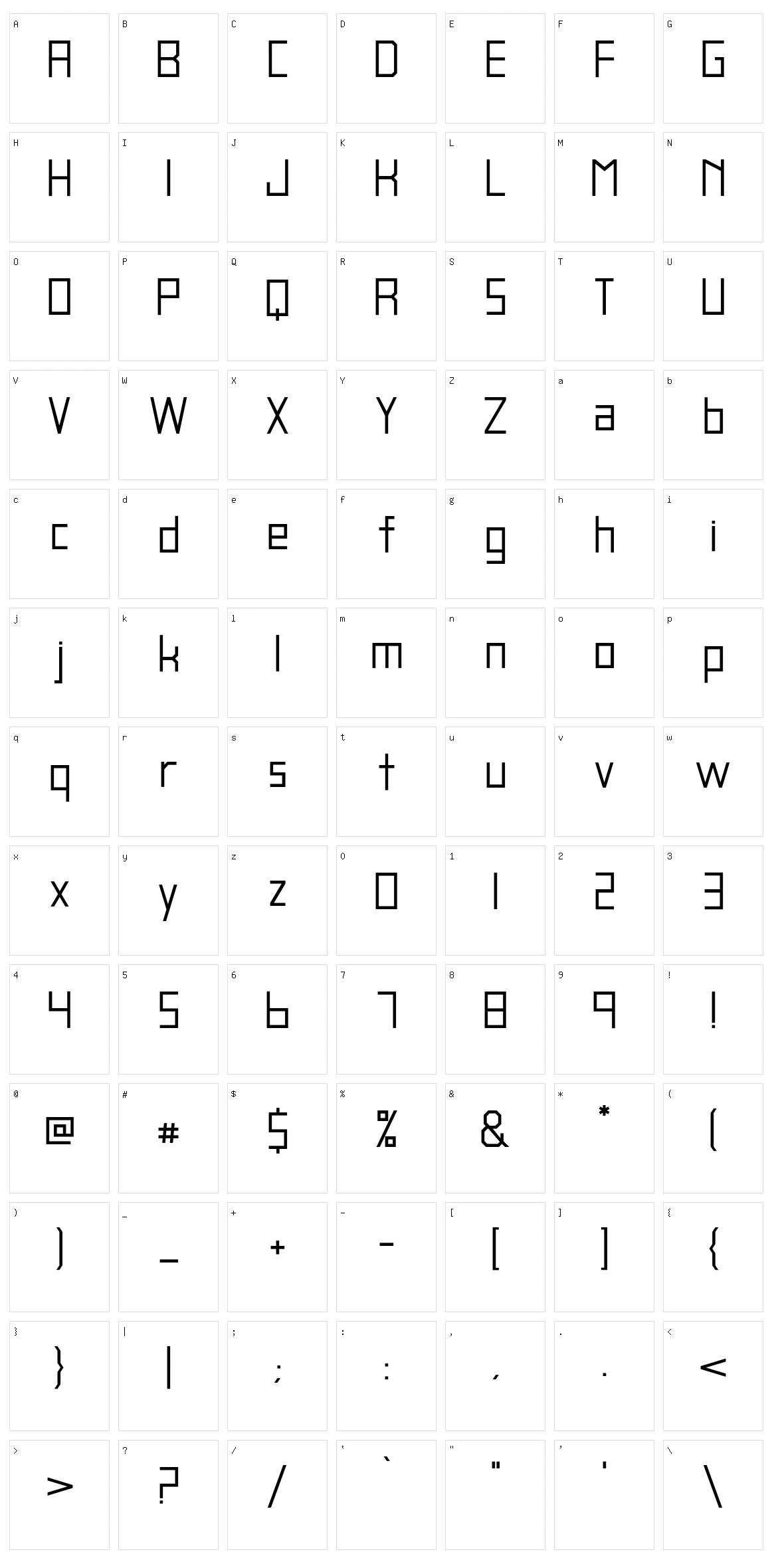 Blank Character Set