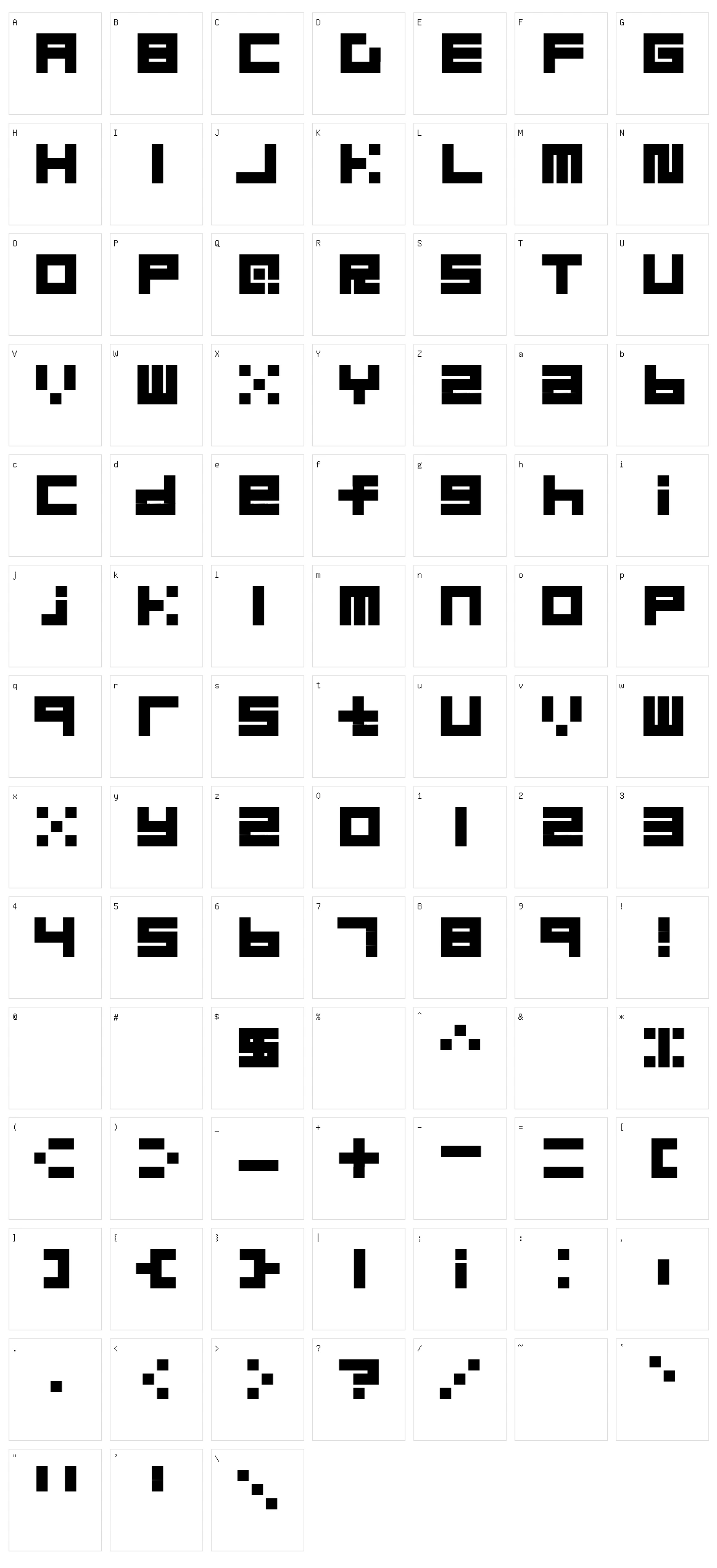Block Character Set