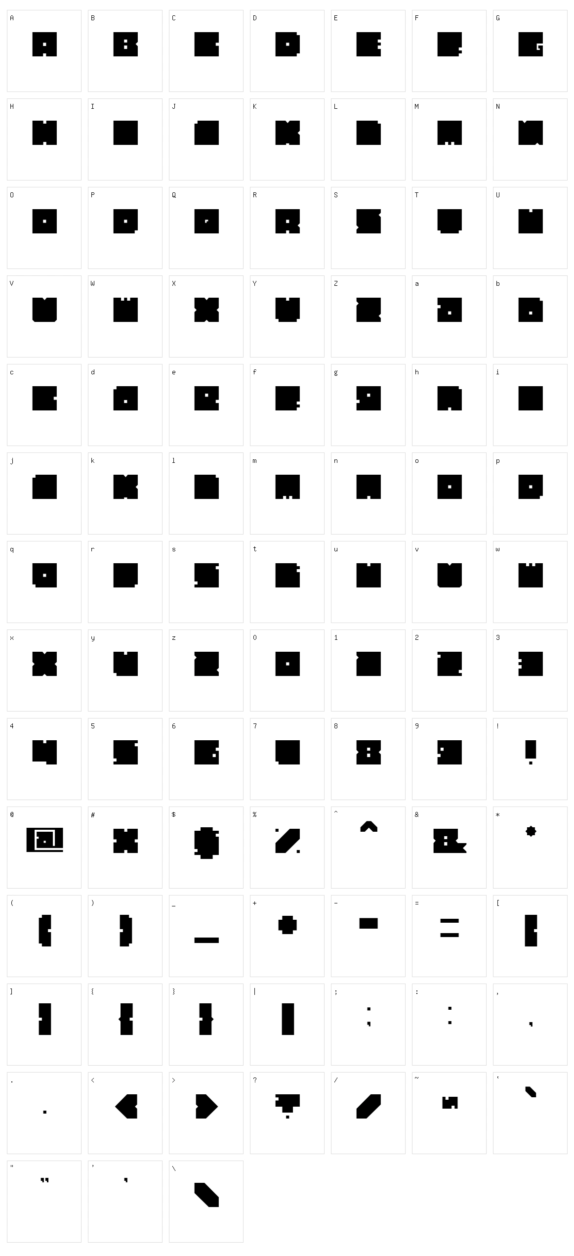 Block Character Set