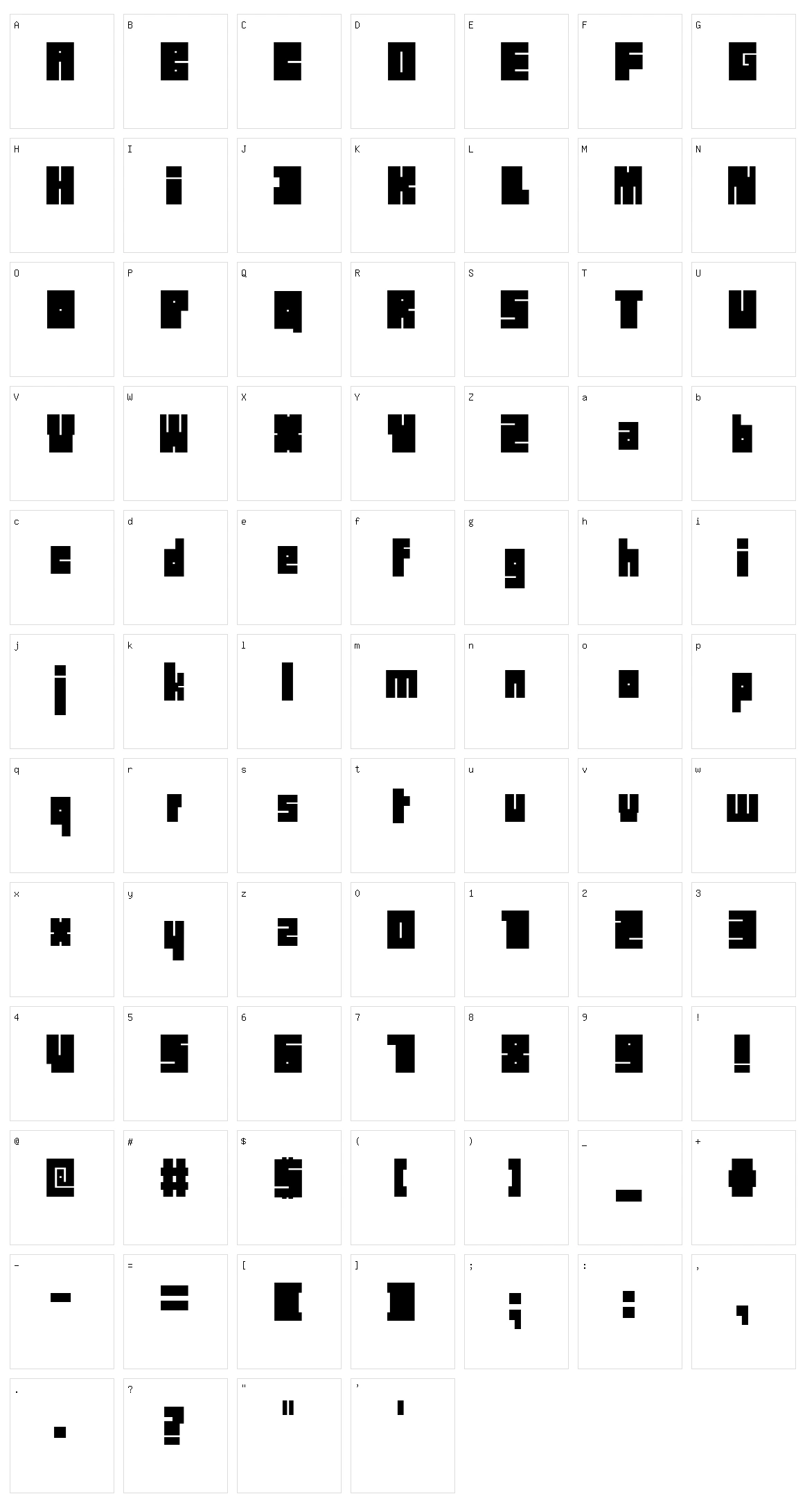 Blok Character Set