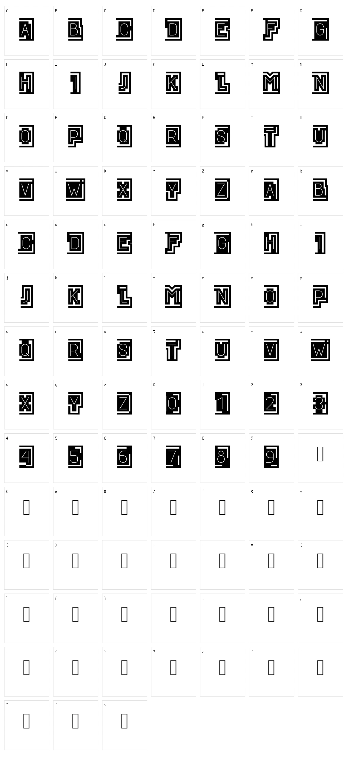 Blok Character Set