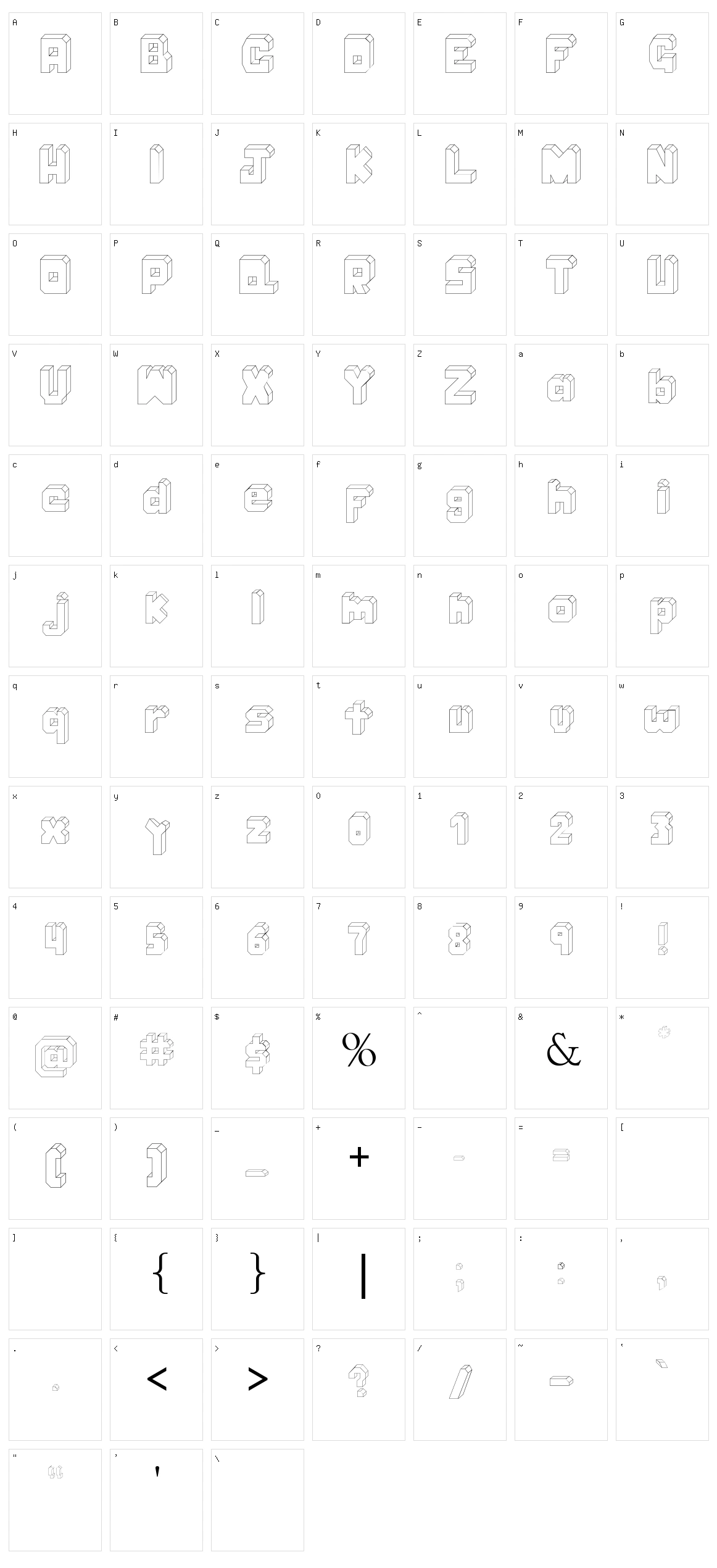 Bodoque Character Set