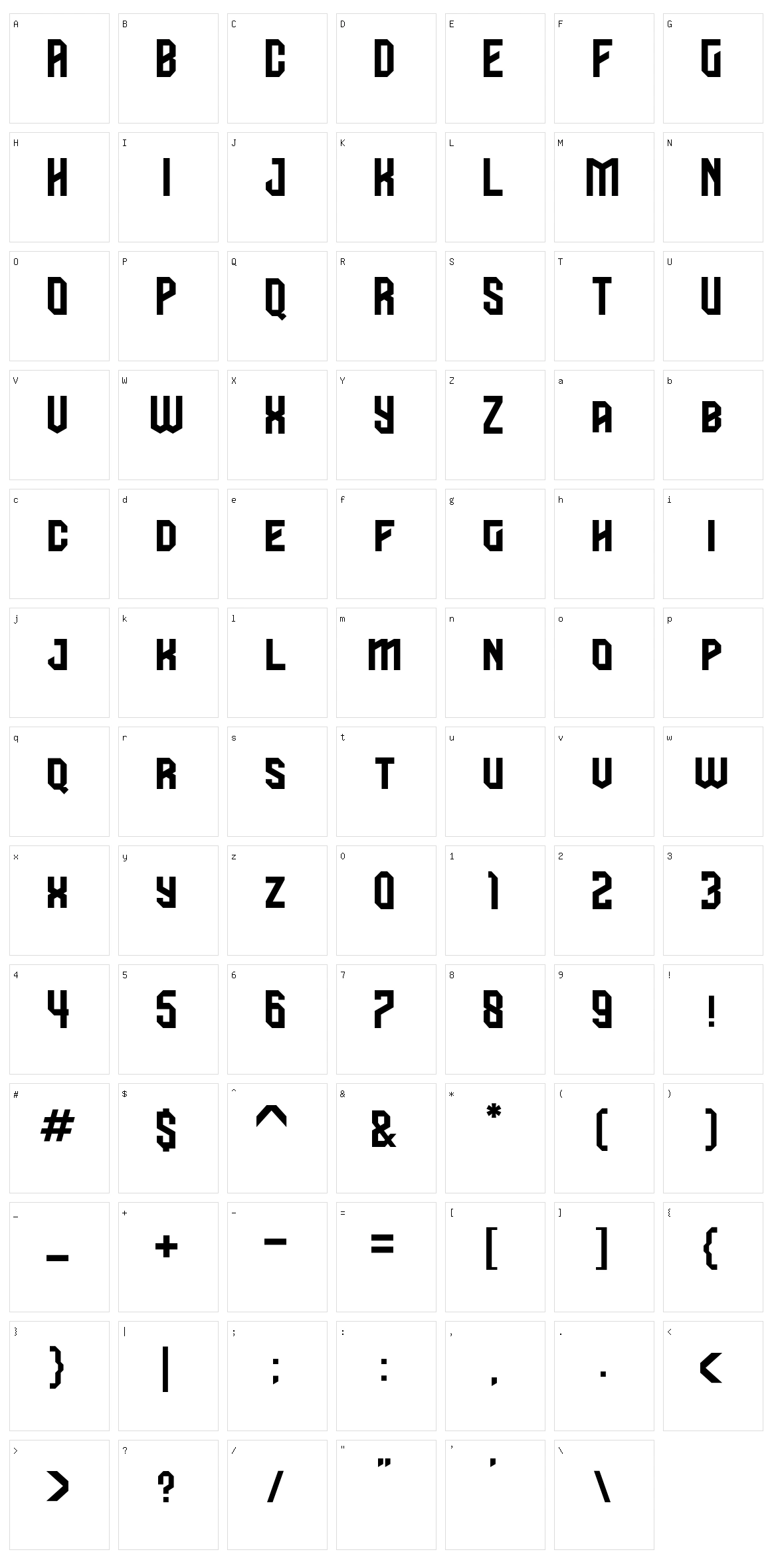 Boston Character Set