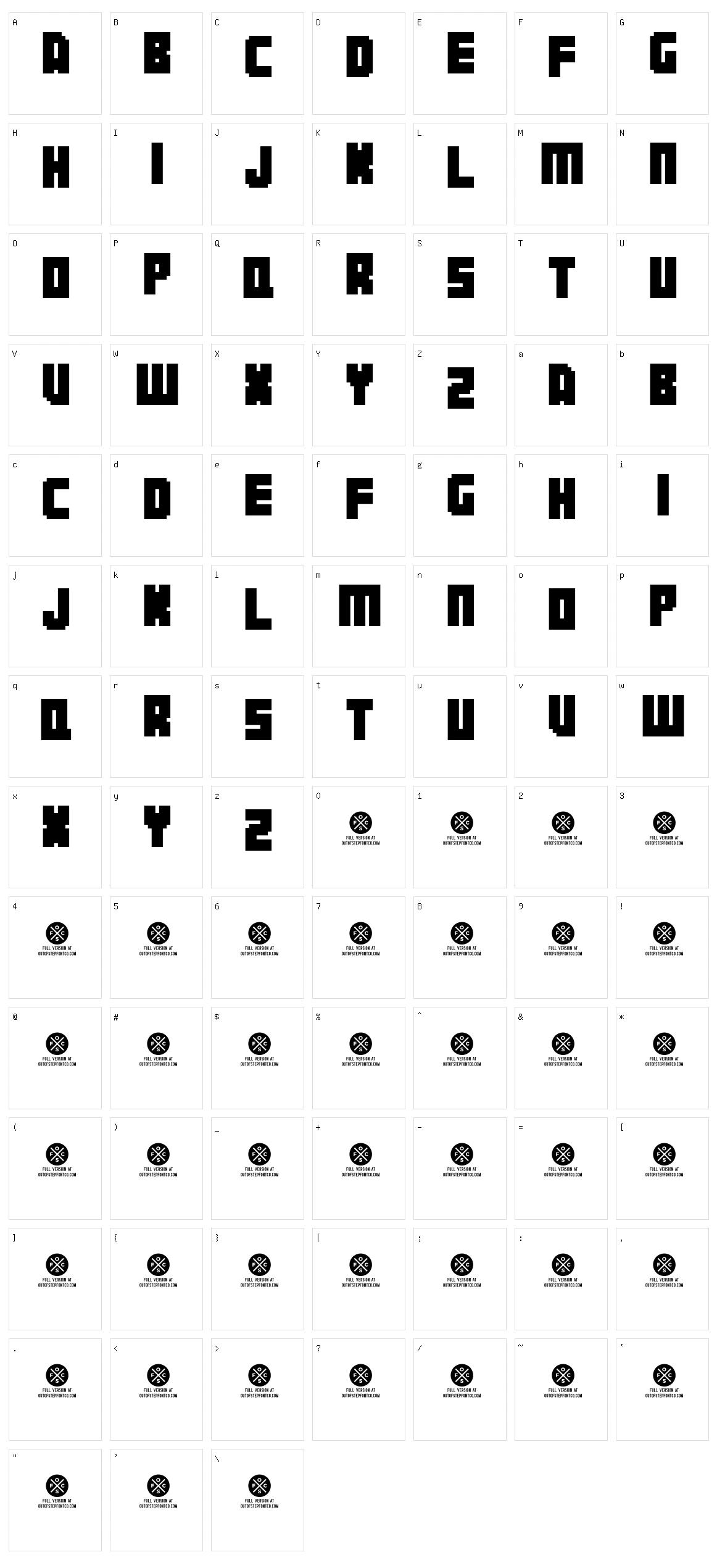 Botsmatic Character Set