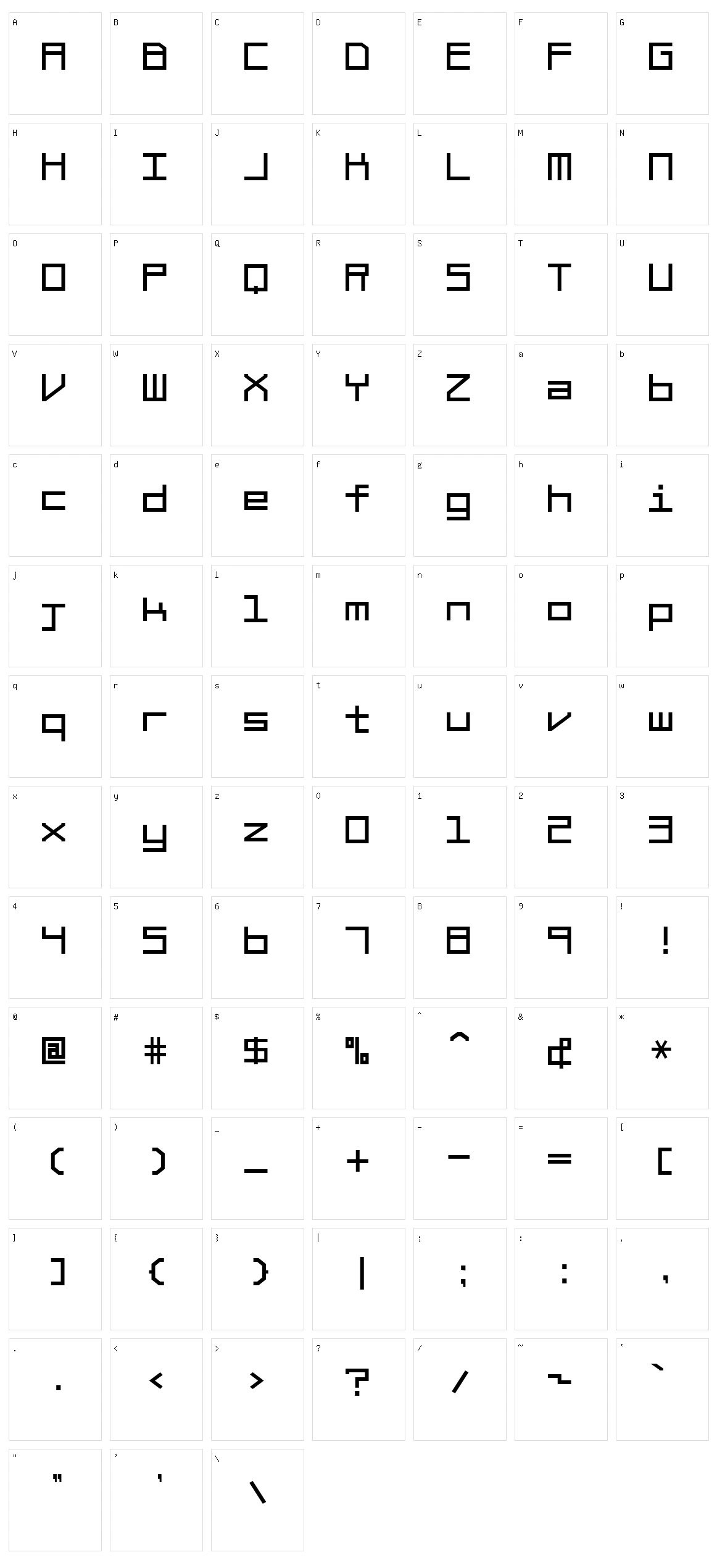 Braciola MS Character Set