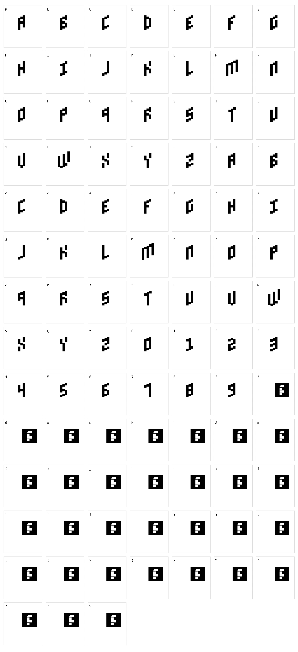 Brick Bold Character Set