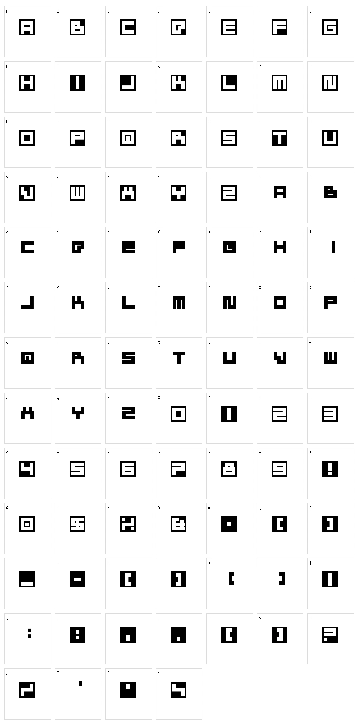 Bustin Jieber Character Set