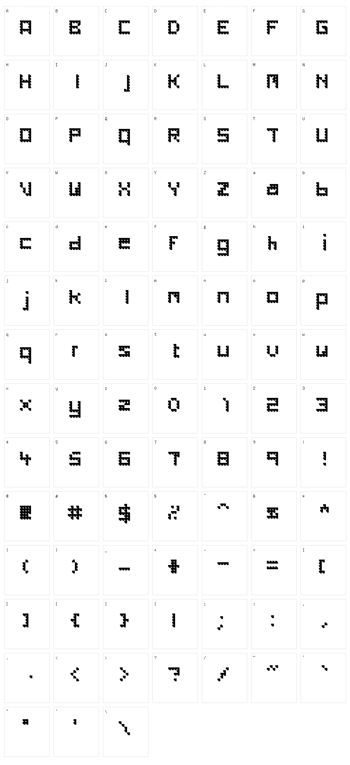 Caro Character Set