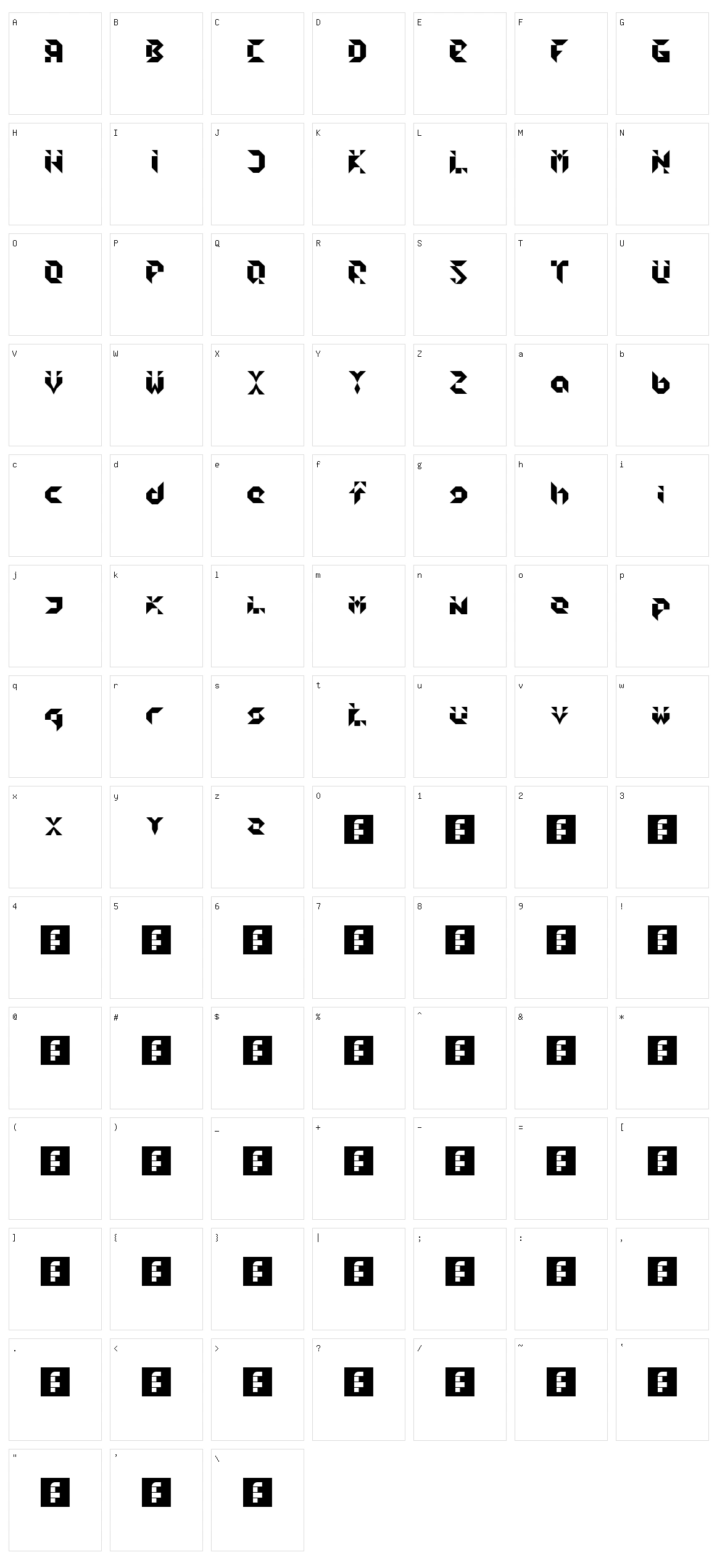 Cedge 1 Character Set
