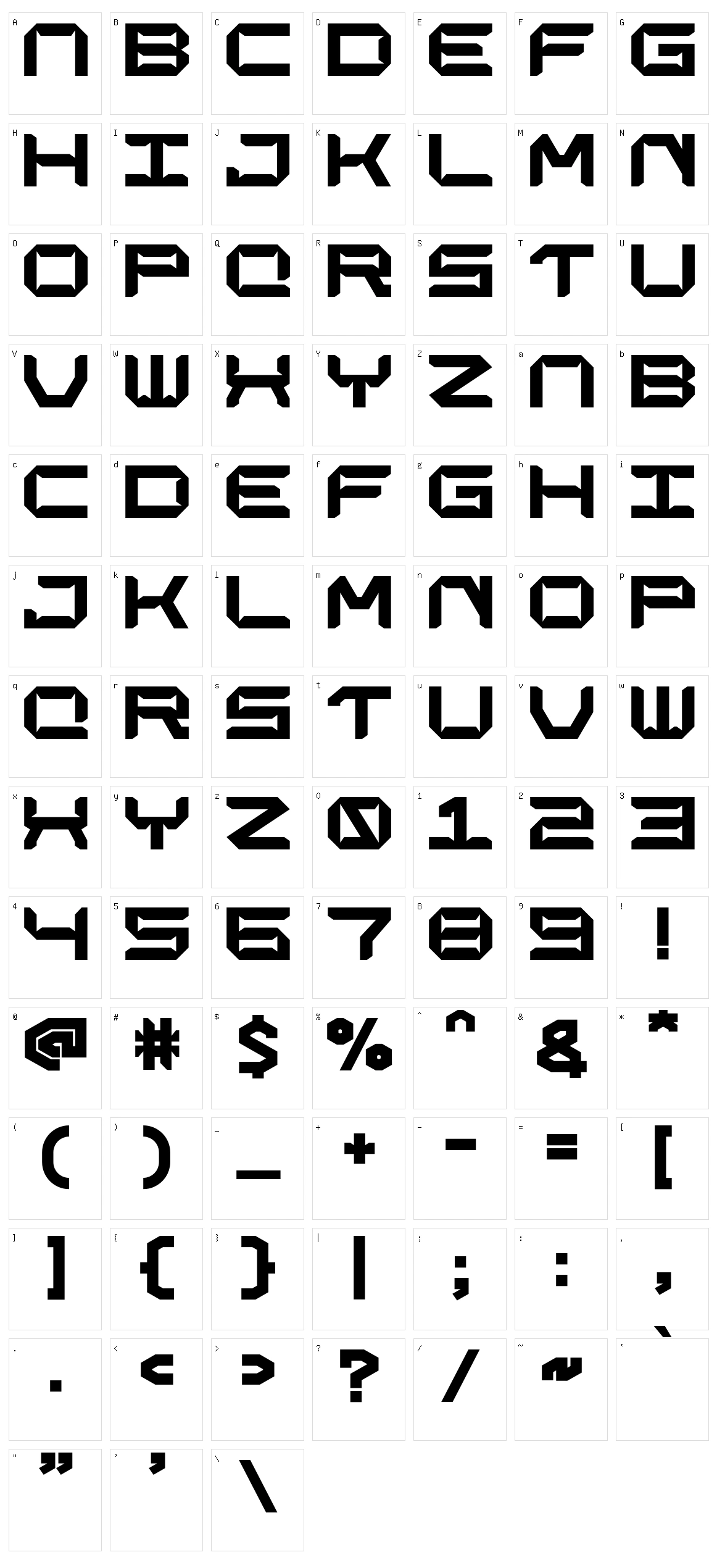Charles George Character Set