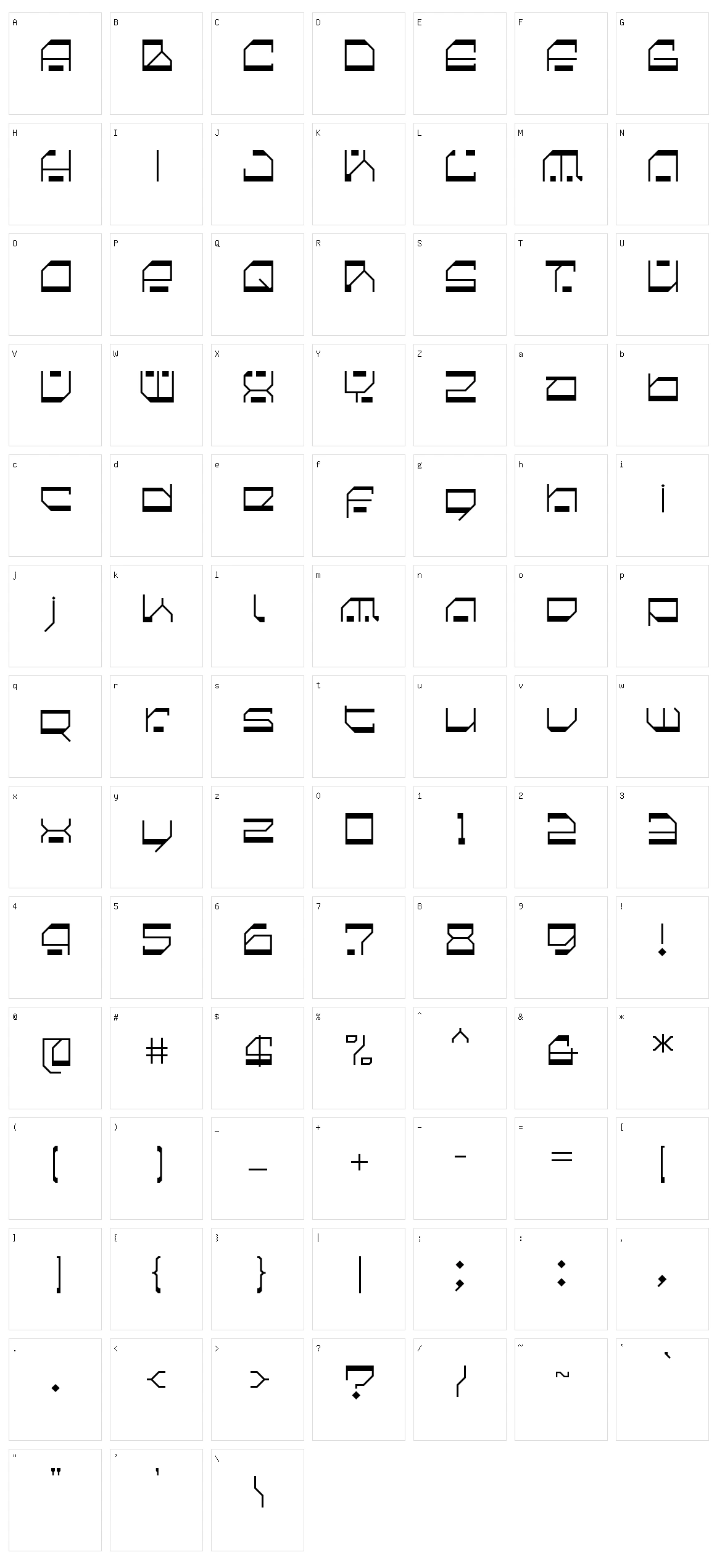 Cilica Character Set