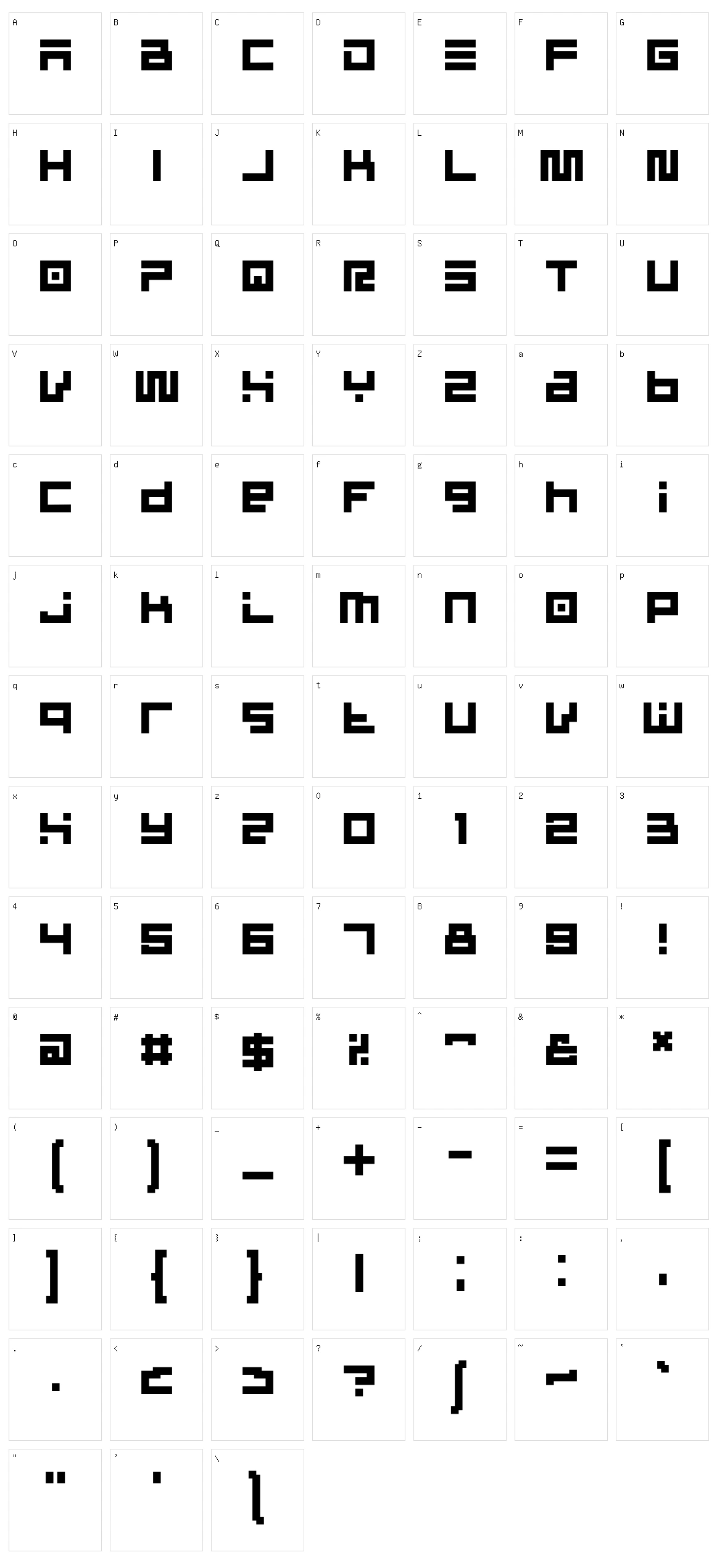 Cinderblock Character Set