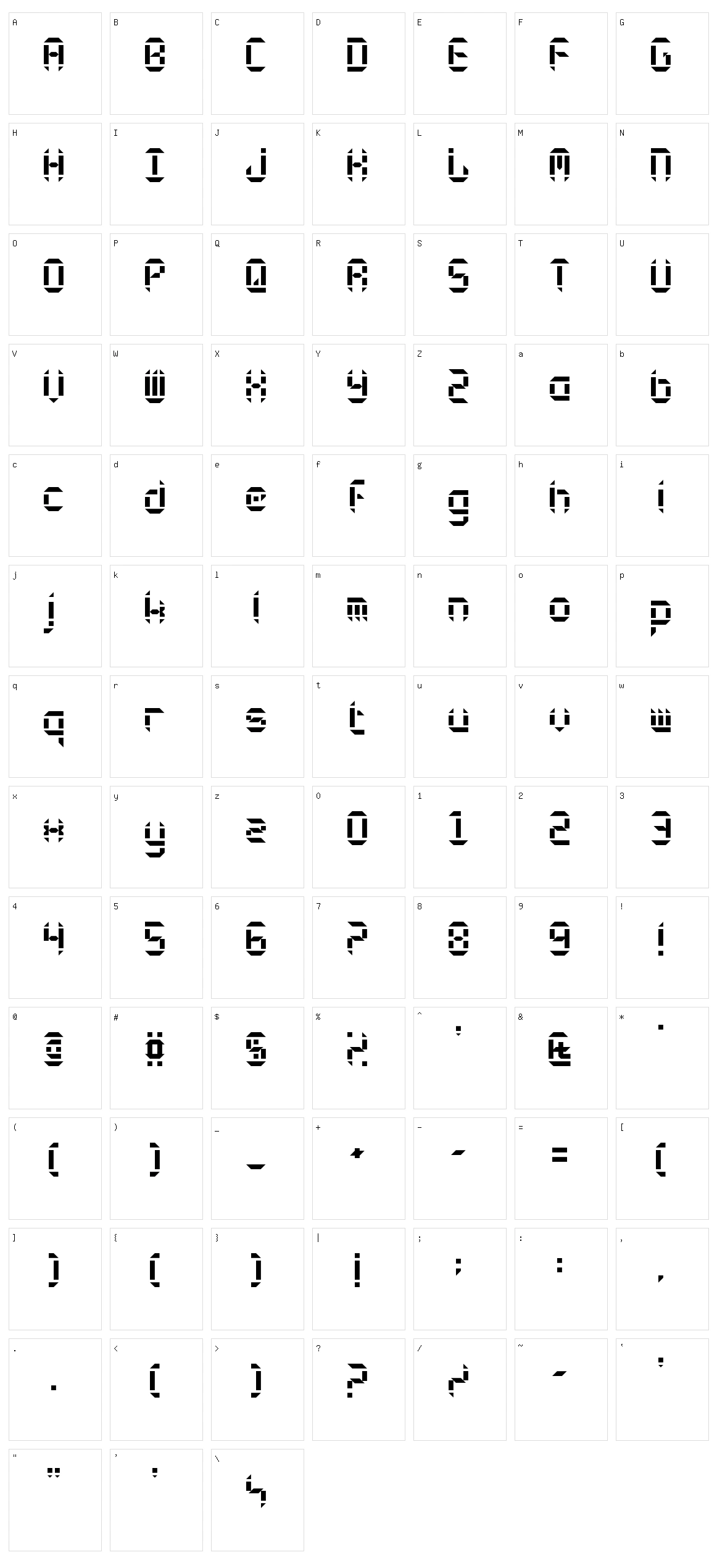 Circulus Character Set