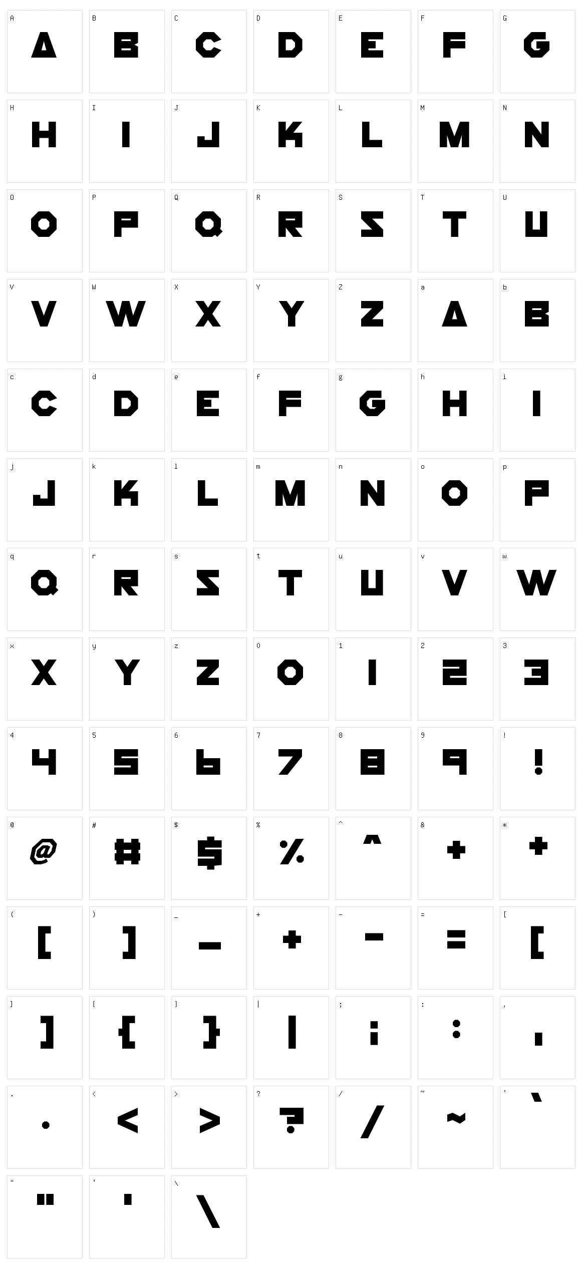 Cogs And Bolts Character Set