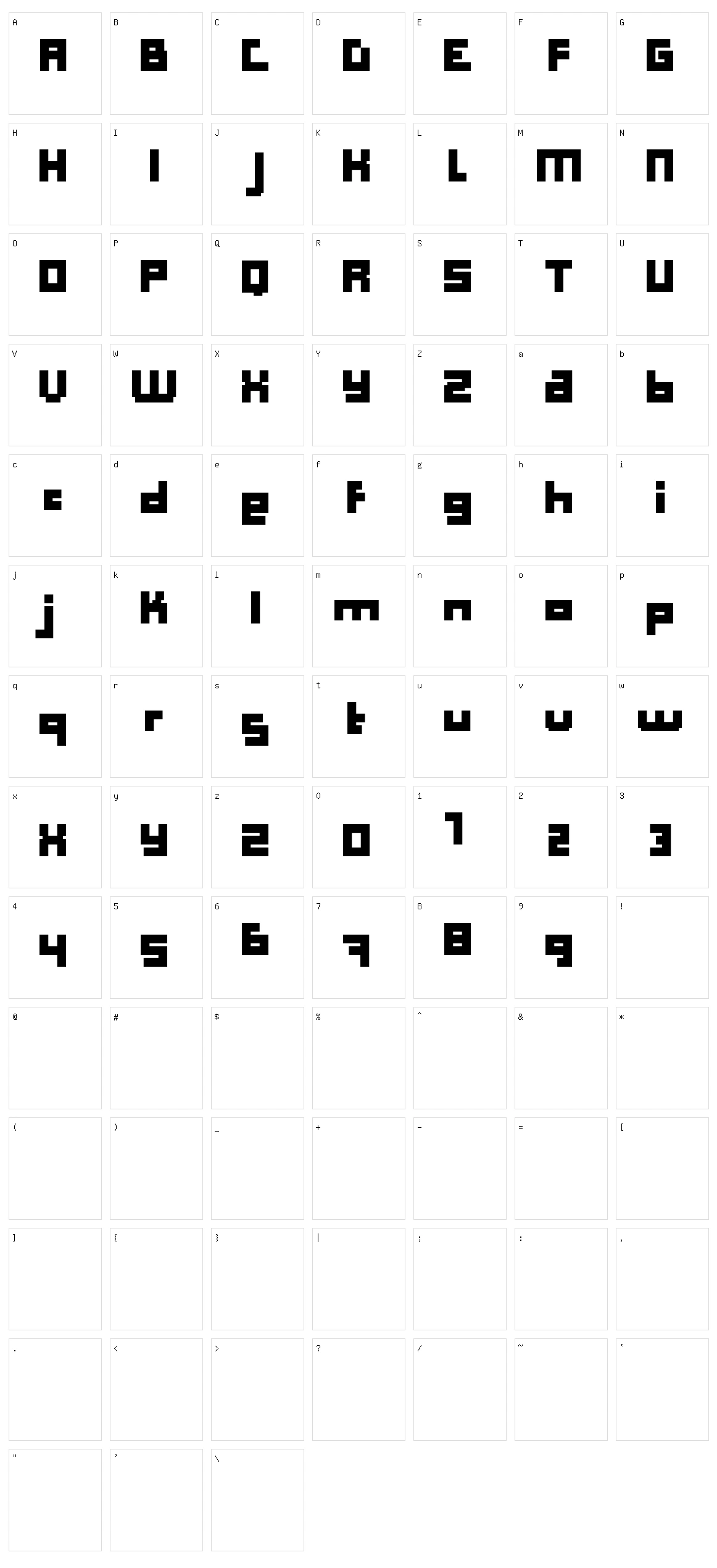 Computer Aid Character Set